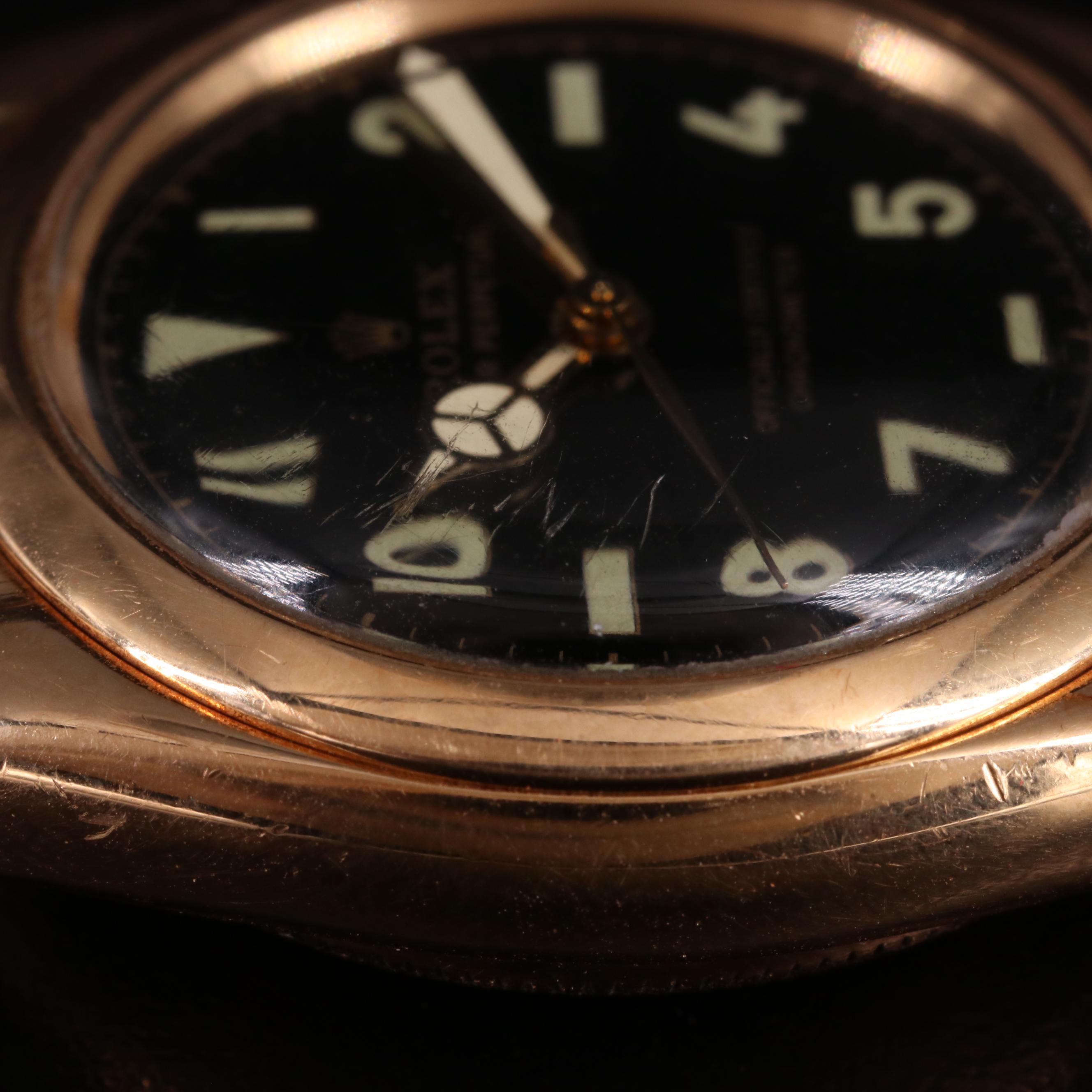 14K Rolex Bubbleback Oyster Perpetual Watch