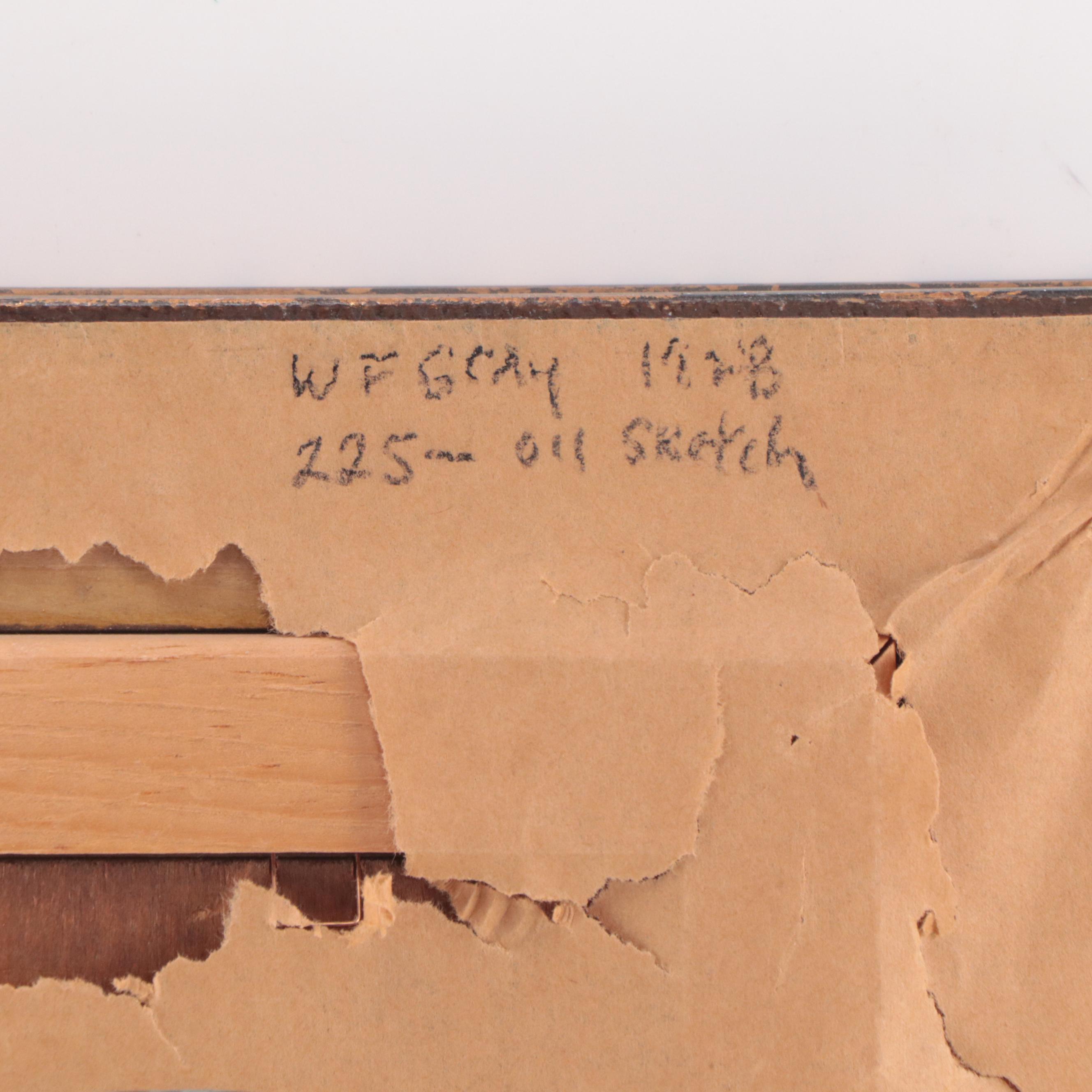 Alla Prima Oil Figure Painting of Standing Female Nude, Late 19th century