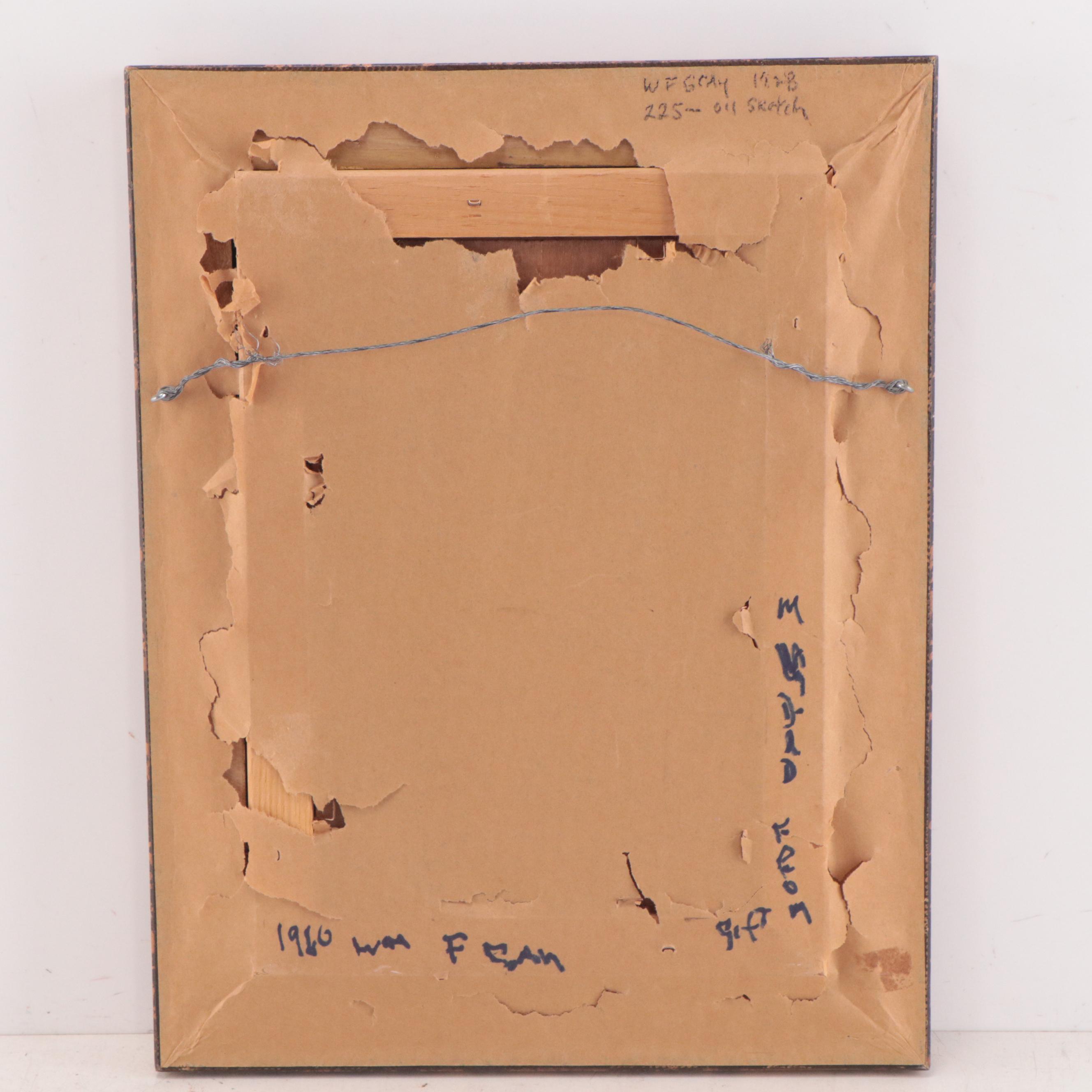 Alla Prima Oil Figure Painting of Standing Female Nude, Late 19th century