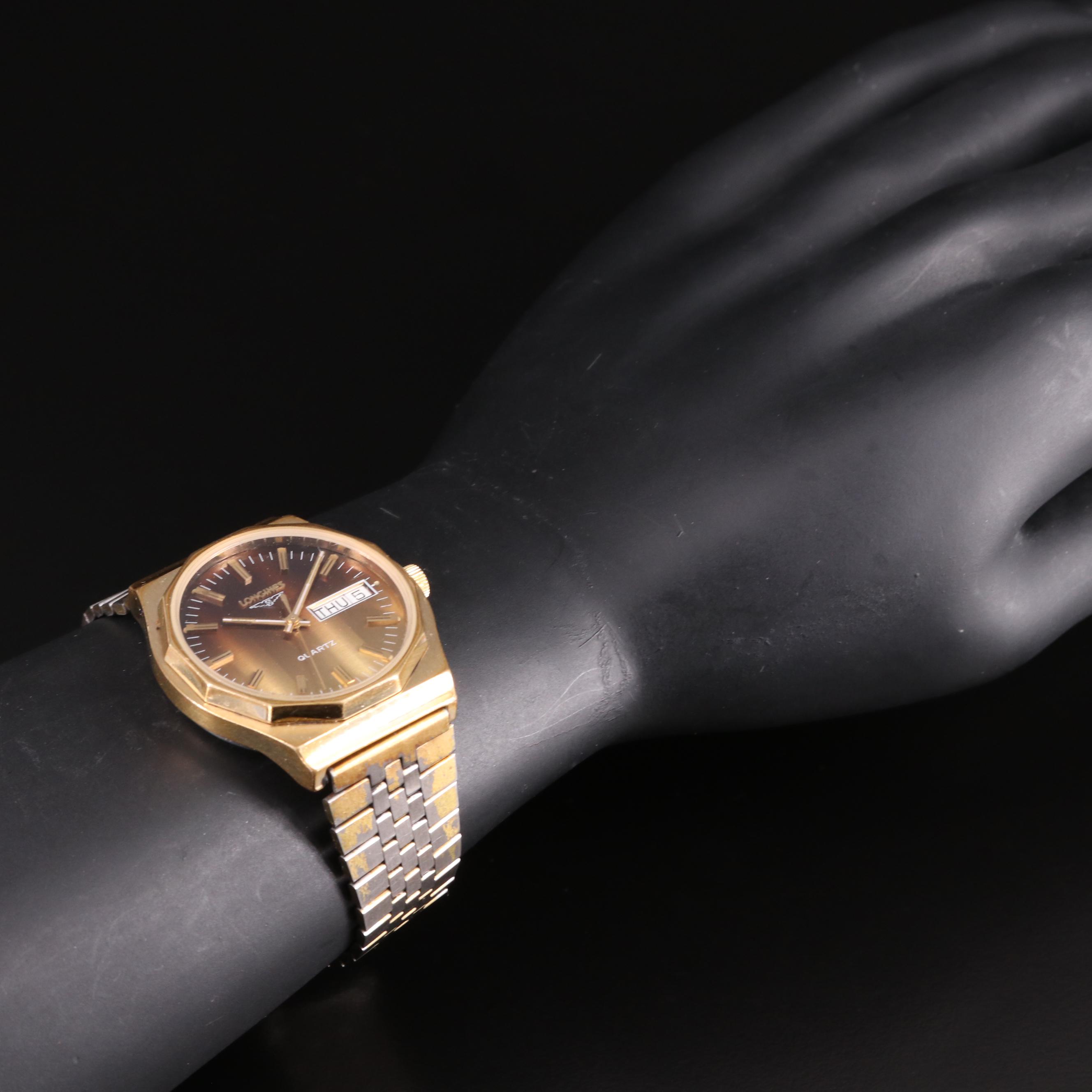 Longines Day-Date Quartz Wrist Watch