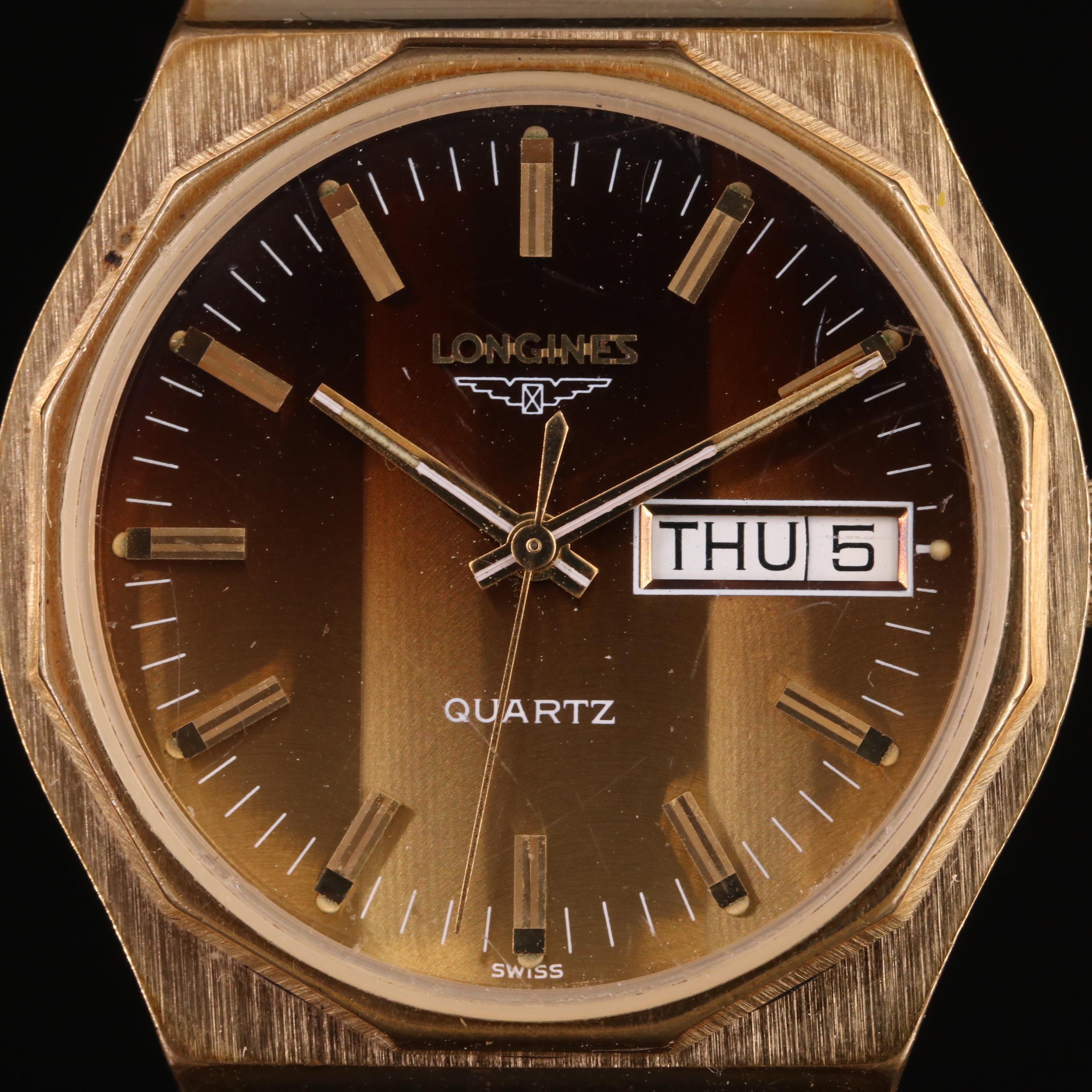 Longines Day-Date Quartz Wrist Watch