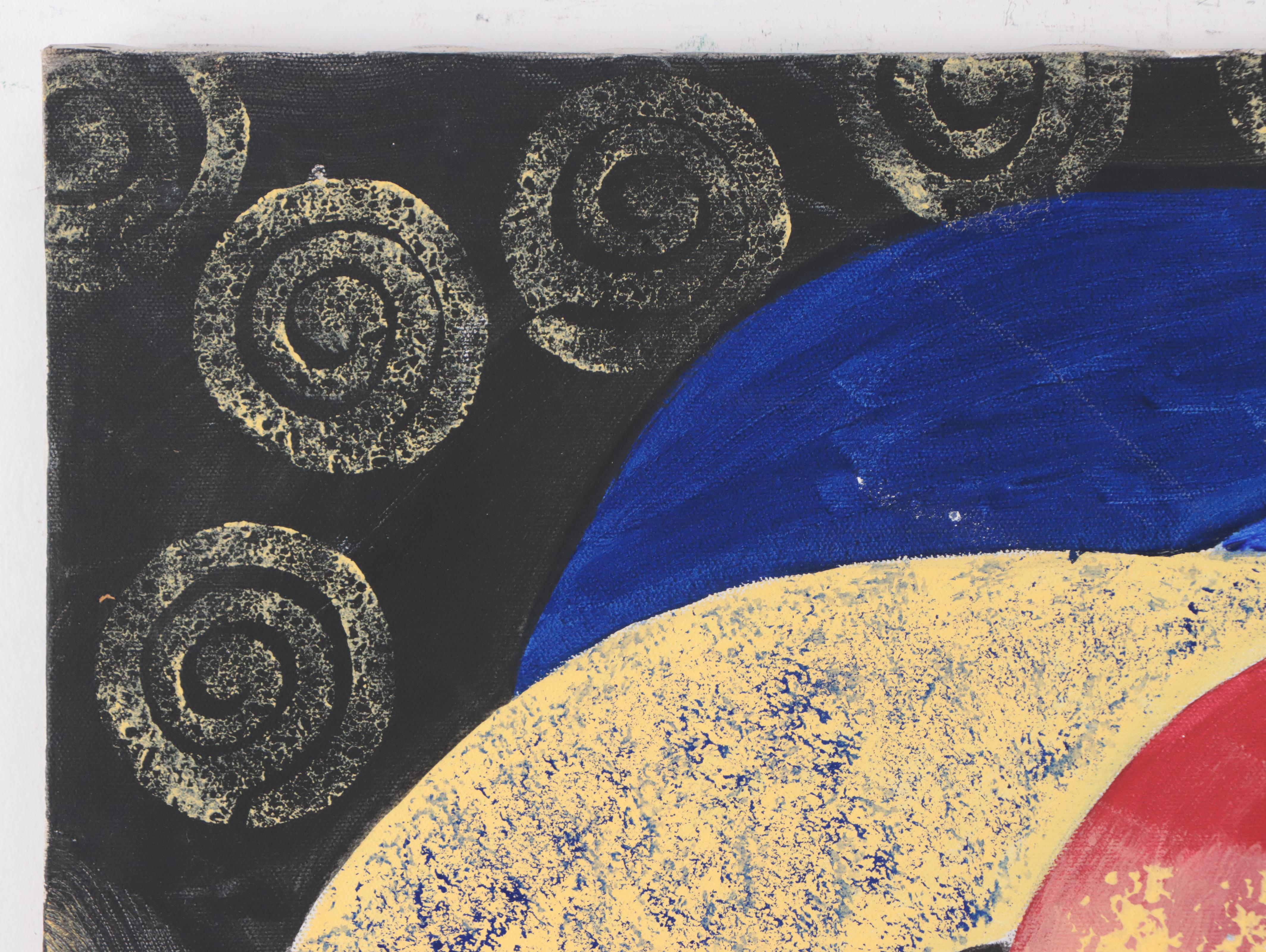 Abstract Geometric Acrylic Painting, 21st Century