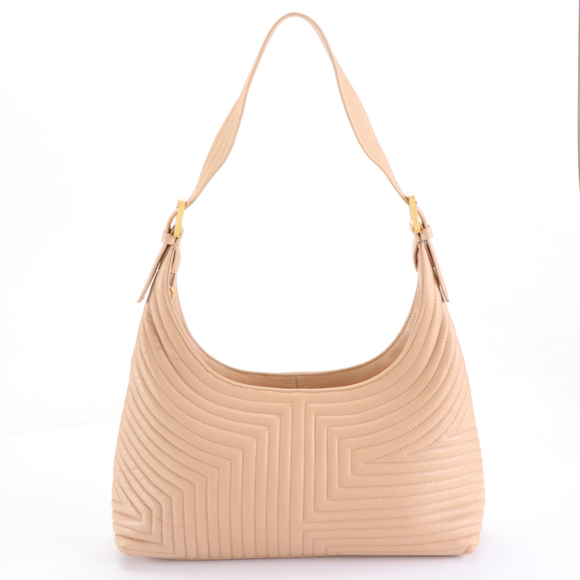 Bally Shoulder Bag in Quilted Leather and Crossbody Bag in Monogram Canvas