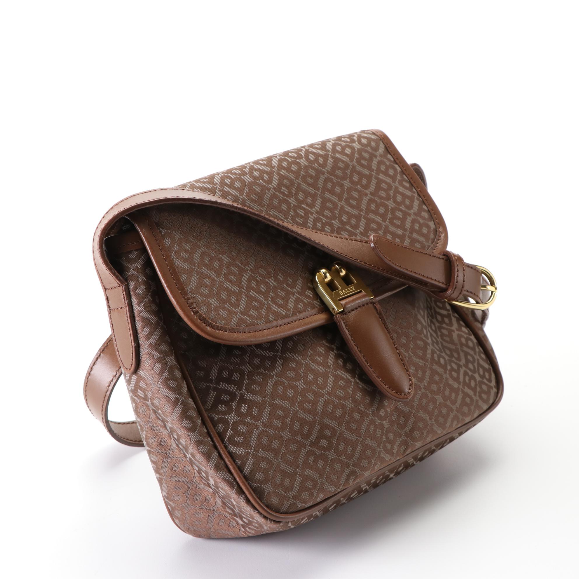 Bally Shoulder Bag in Quilted Leather and Crossbody Bag in Monogram Canvas