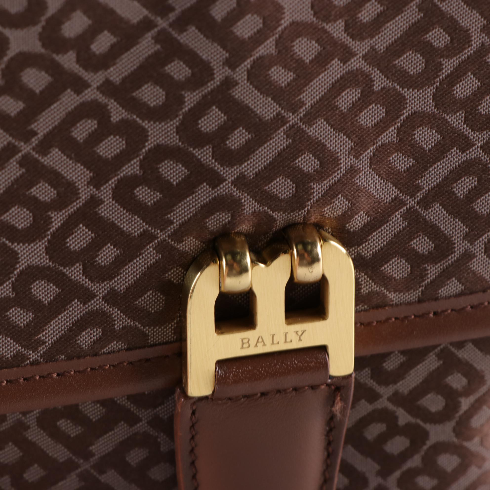 Bally Shoulder Bag in Quilted Leather and Crossbody Bag in Monogram Canvas