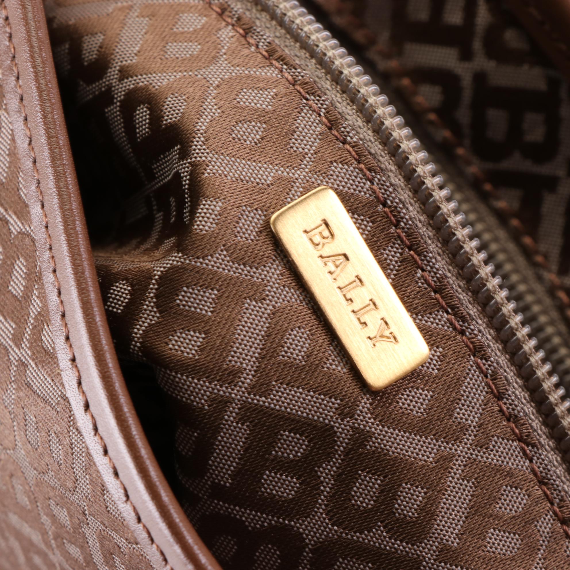 Bally Shoulder Bag in Quilted Leather and Crossbody Bag in Monogram Canvas