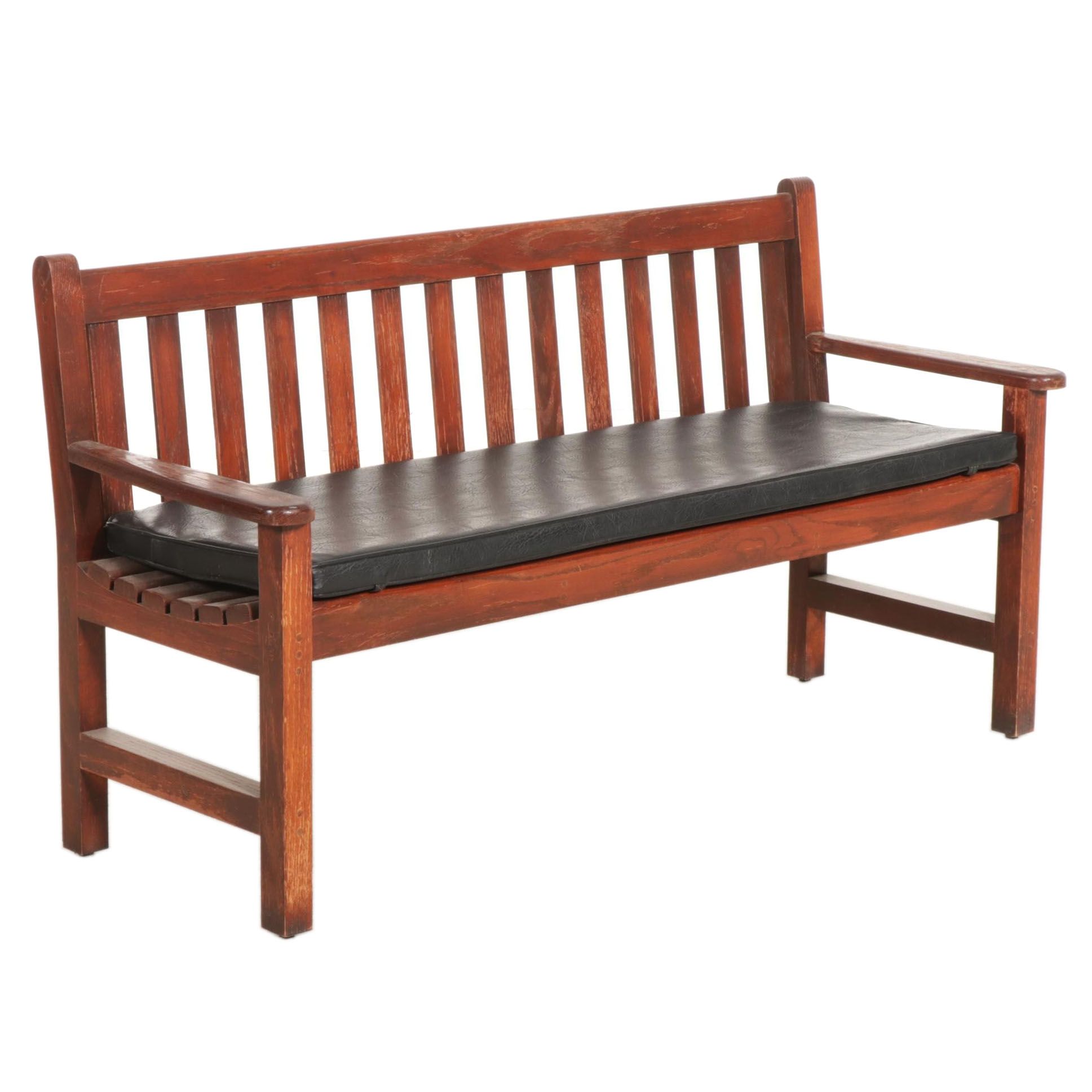 Pine Bench with Vinyl Cushion