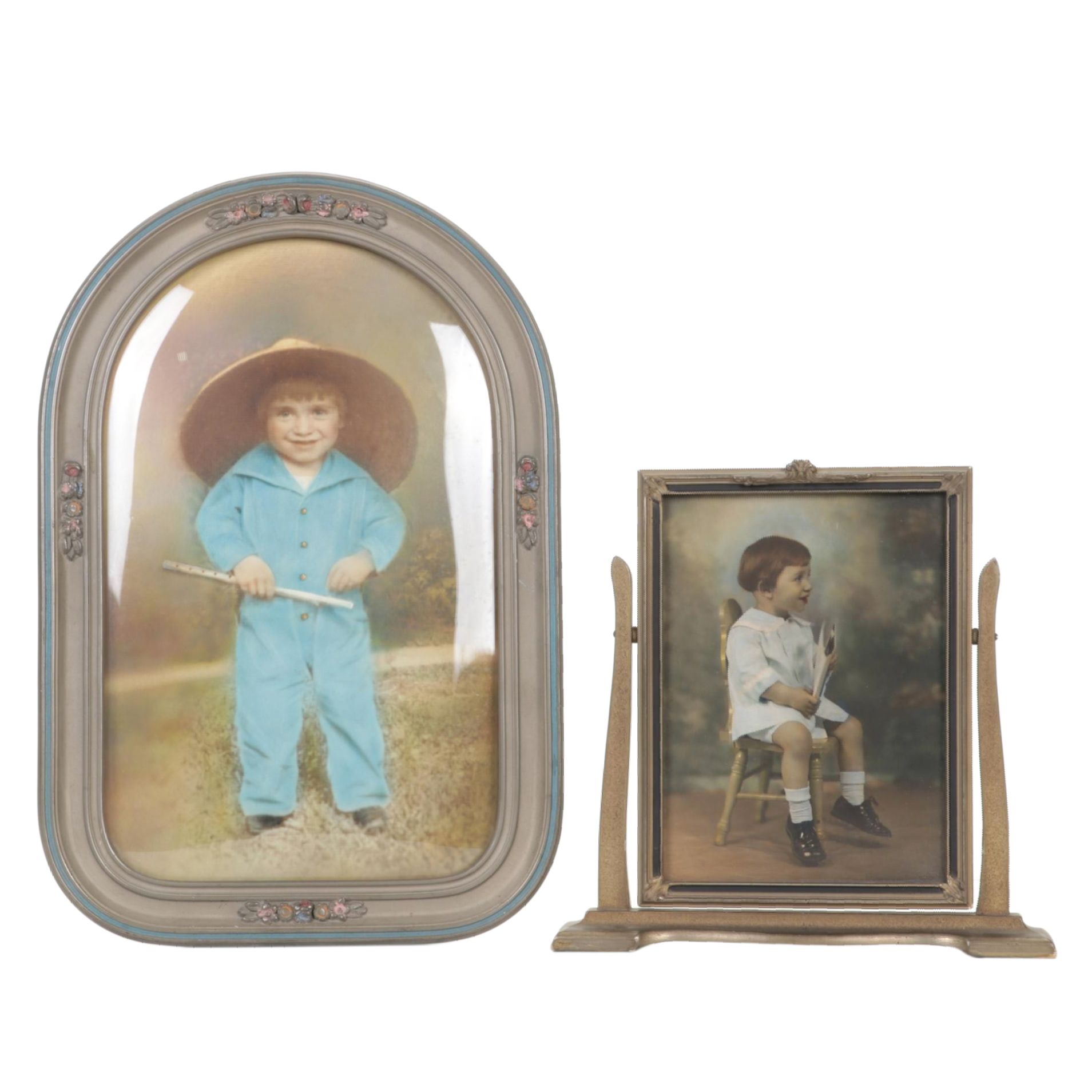 Crayon Portraits of Young Children, Early 20th Century