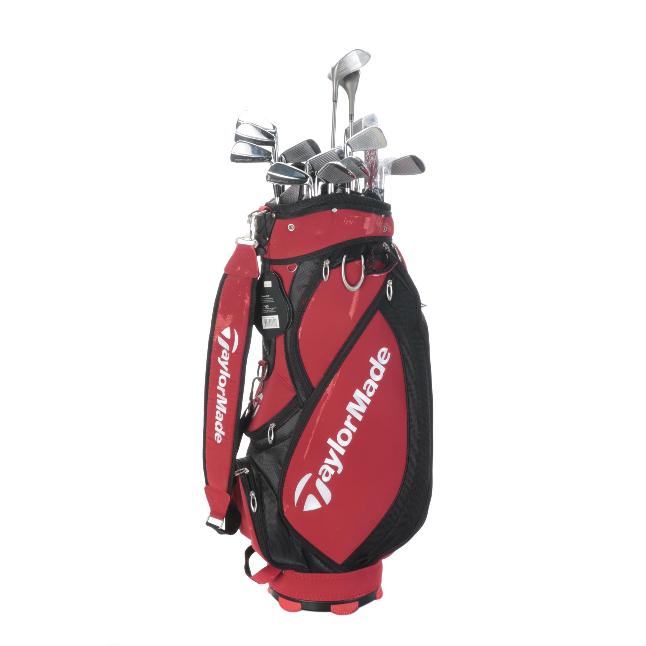 Taylor Made Neoprene Golf Bag With Cincinnati Golf and Tommy Armour Clubs