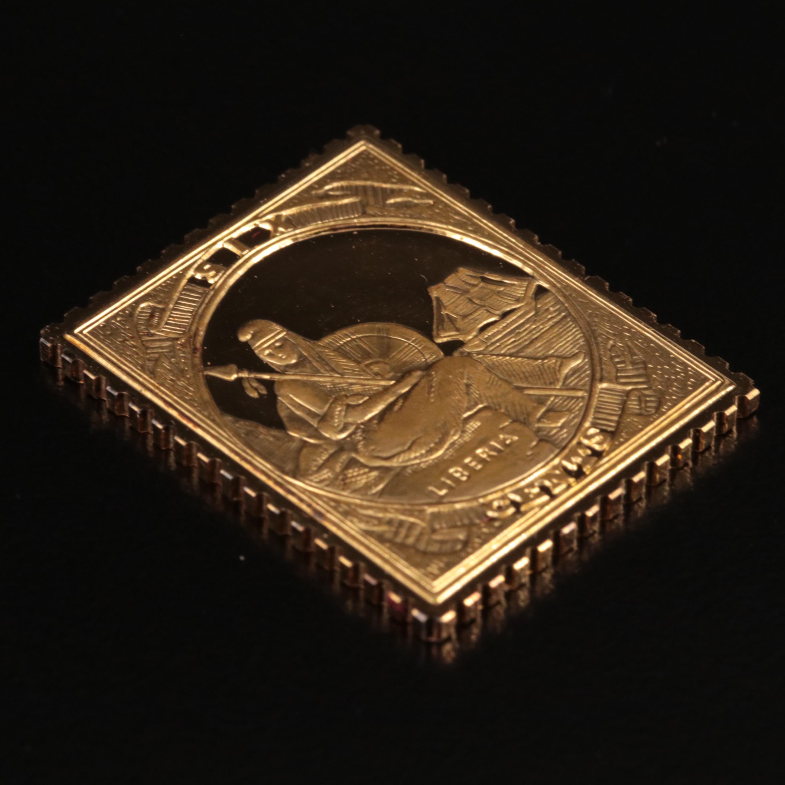 Group of Twelve Gold Plated Sterling Silver Bars With Coin Related Themes