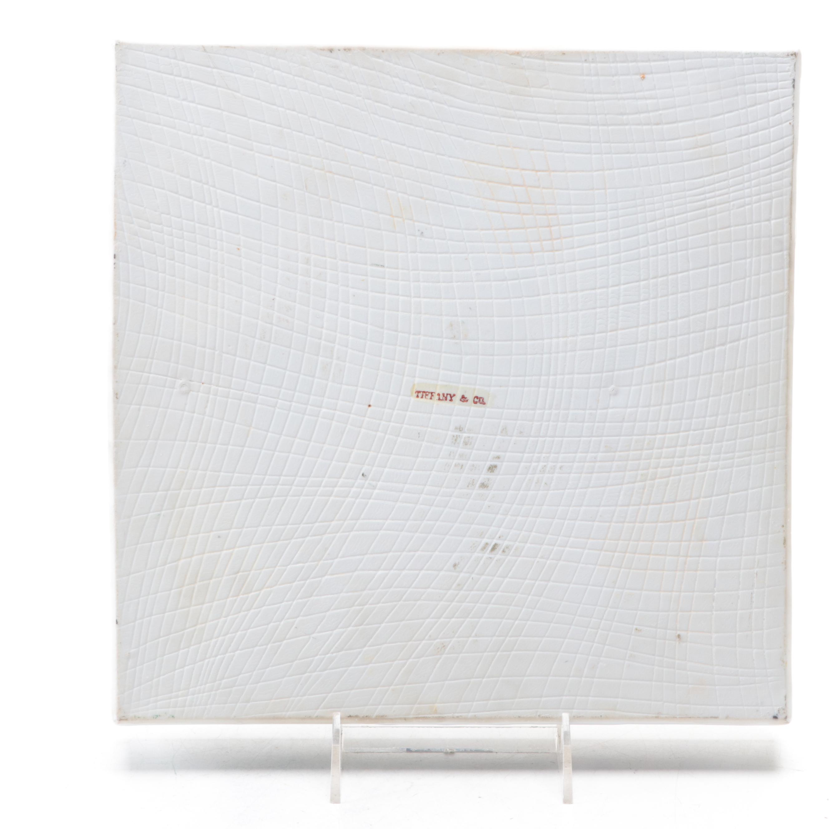 Tiffany & Co. Blue and White Ceramic Tray, Vintage