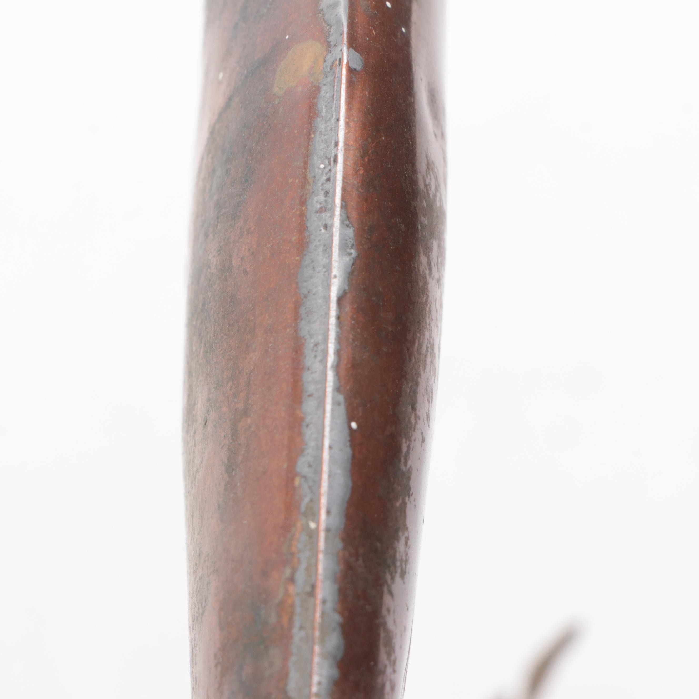 Copper Whale Weather Vane With Cast Brass Cardinal Points and Base