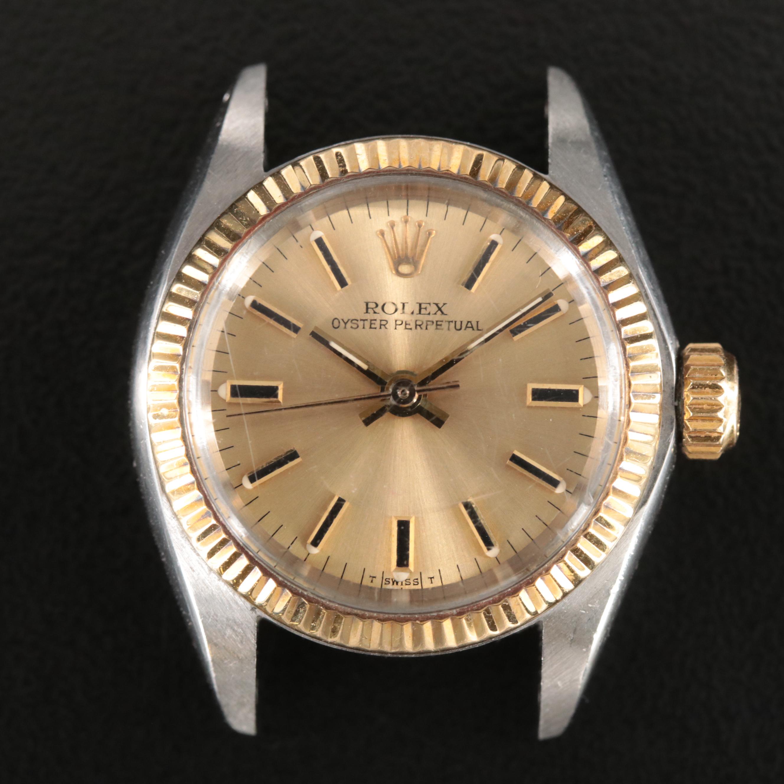 1977 Rolex Two-Tone Oyster Perpetual Watch