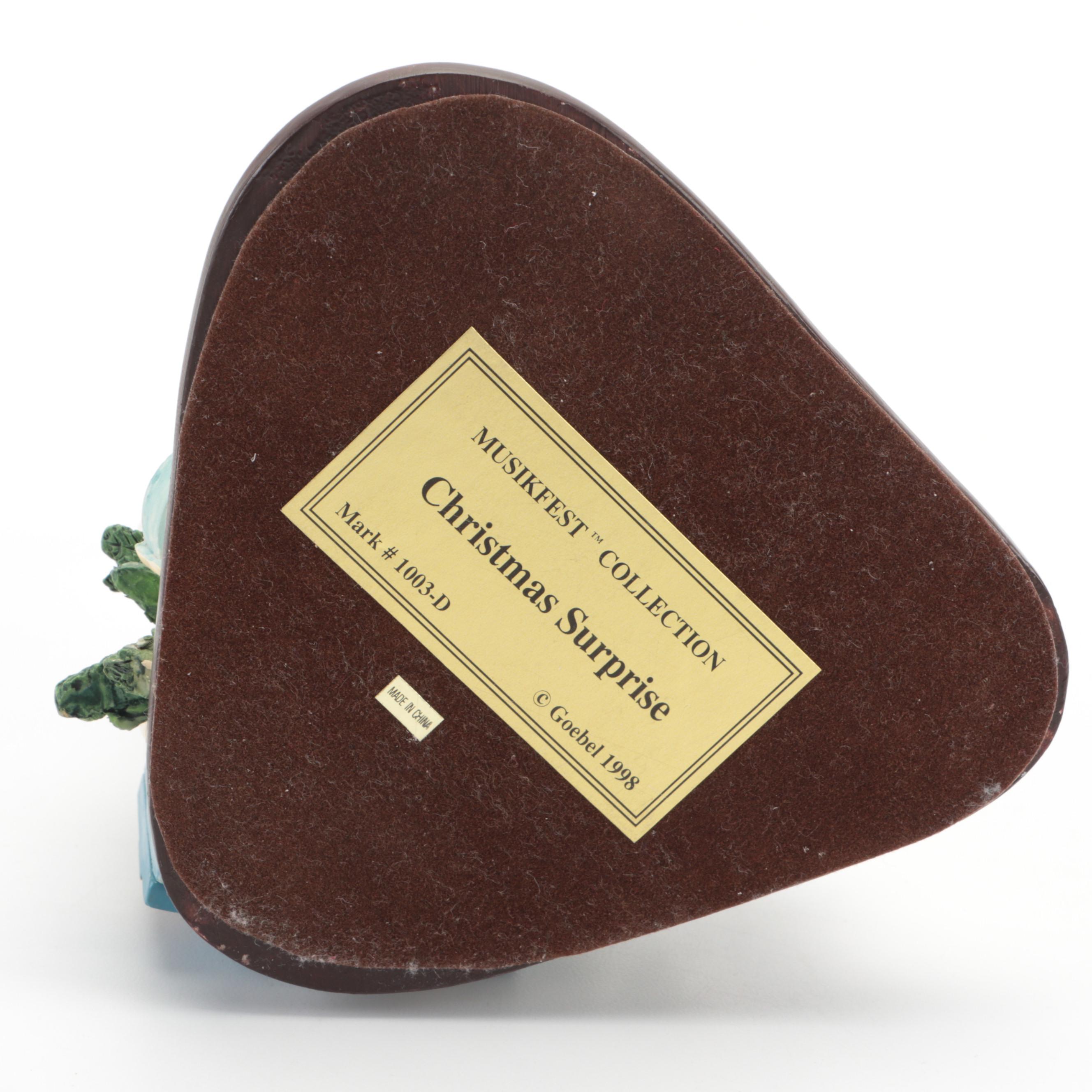 Goebel Christmas Porcelain Hummel Figurines with Goebel Music Box