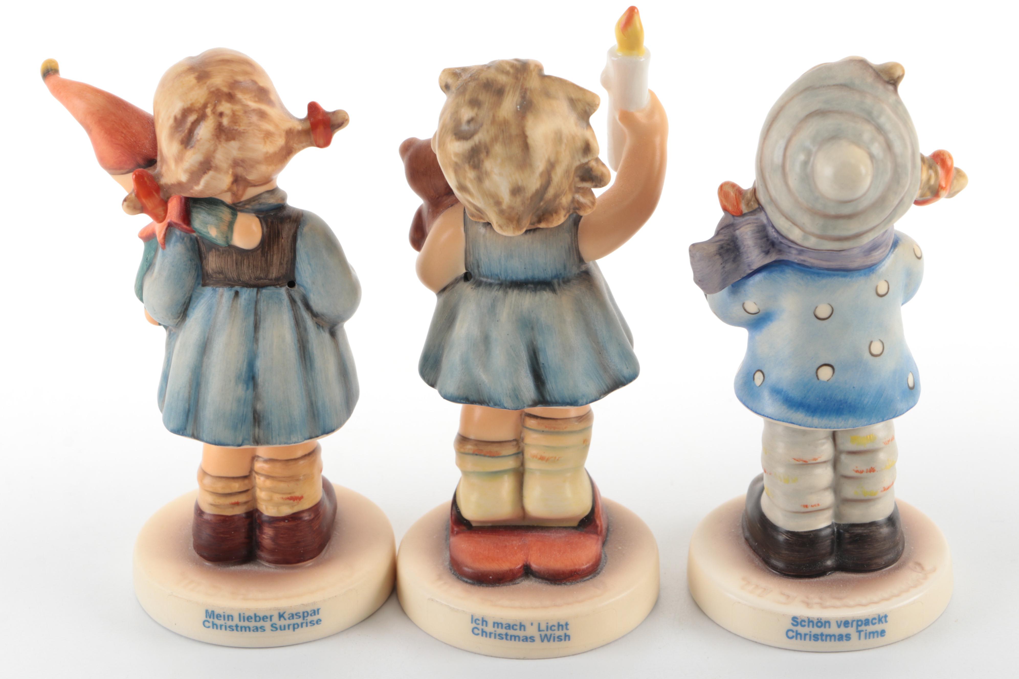 Goebel Christmas Porcelain Hummel Figurines with Goebel Music Box