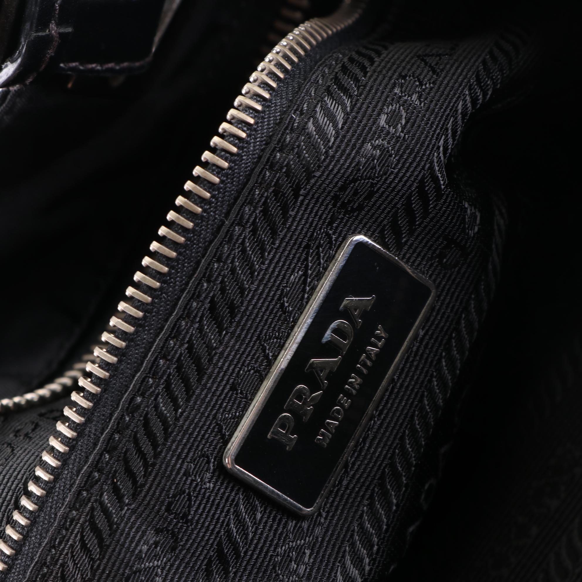 Prada Shoulder Bag in Nylon with Leather Trim