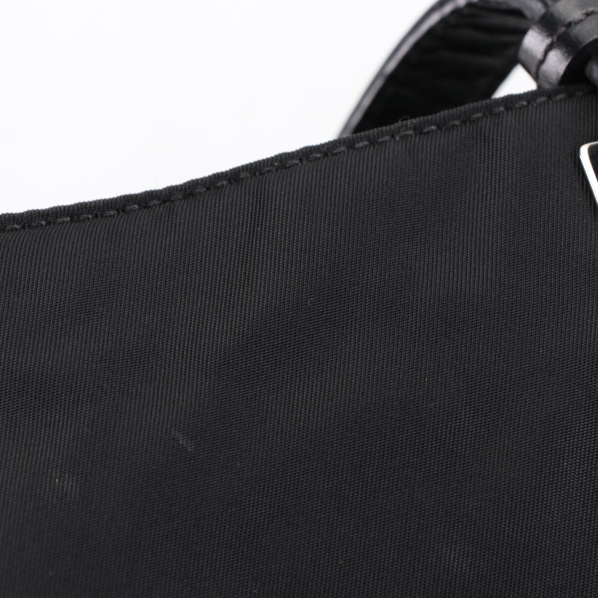 Prada Shoulder Bag in Nylon with Leather Trim