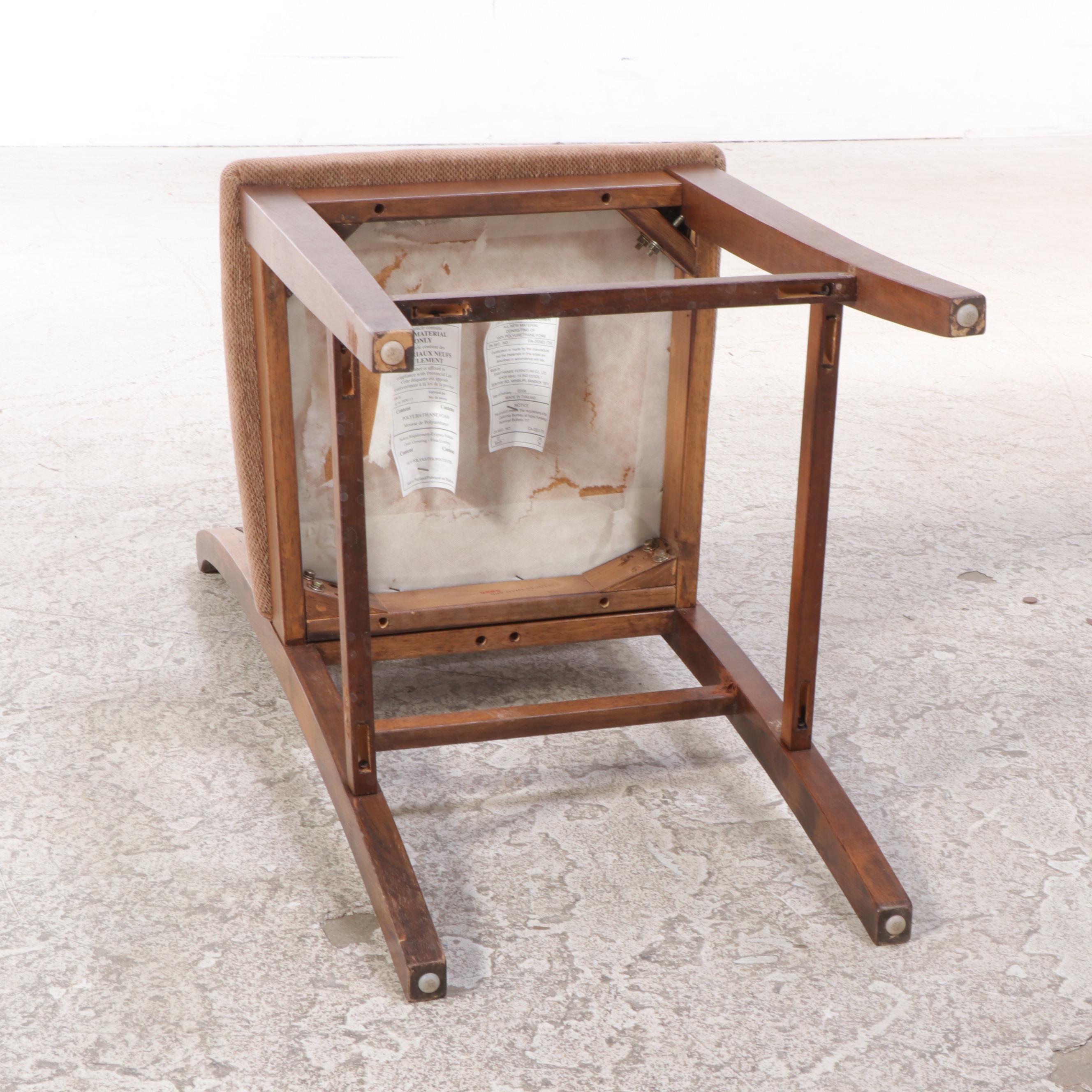 Wooden Woven Back Counter Stools