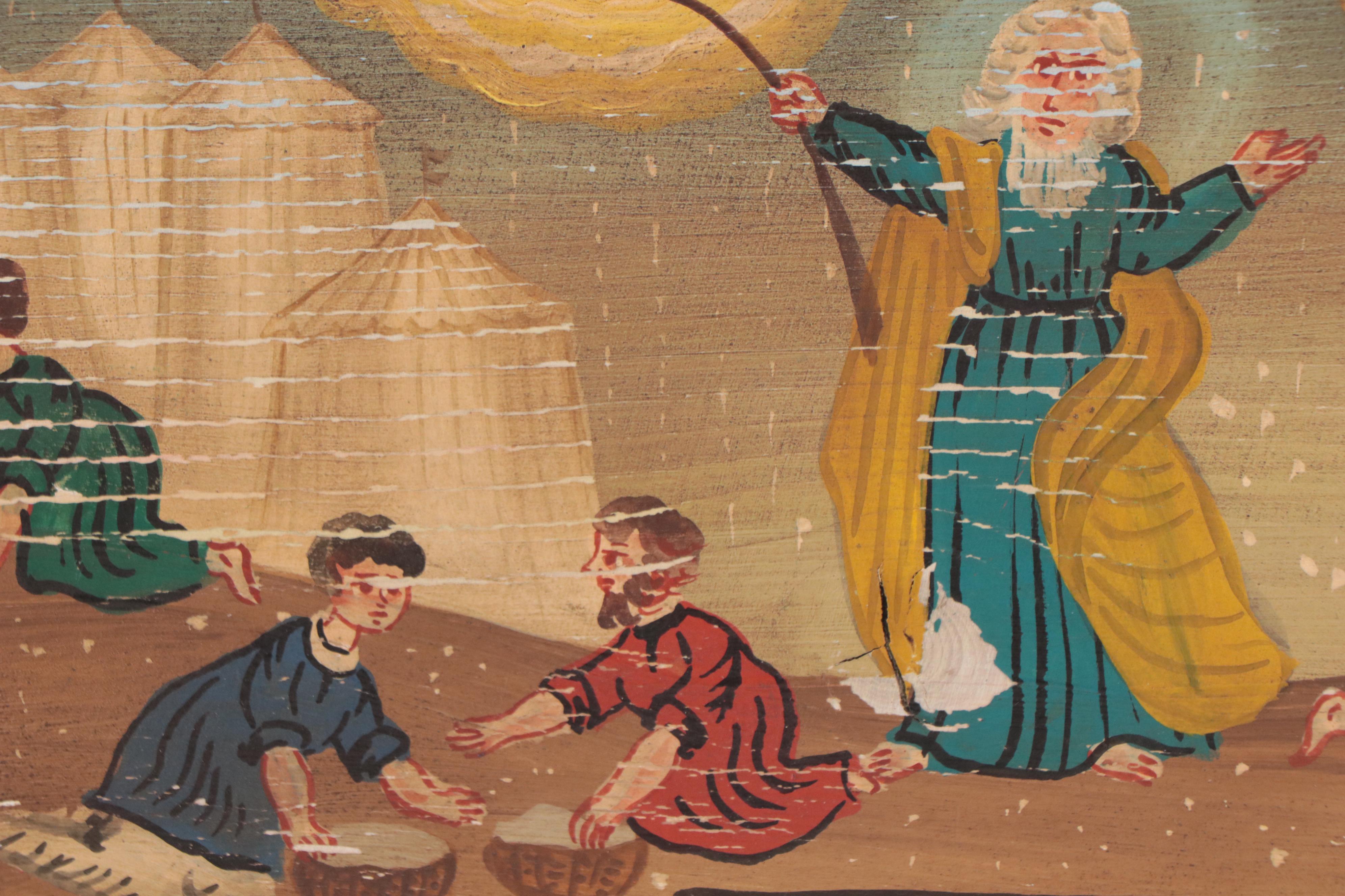 Slovenian Folk Art Acrylic Paintings on Wooden Beehive Panels