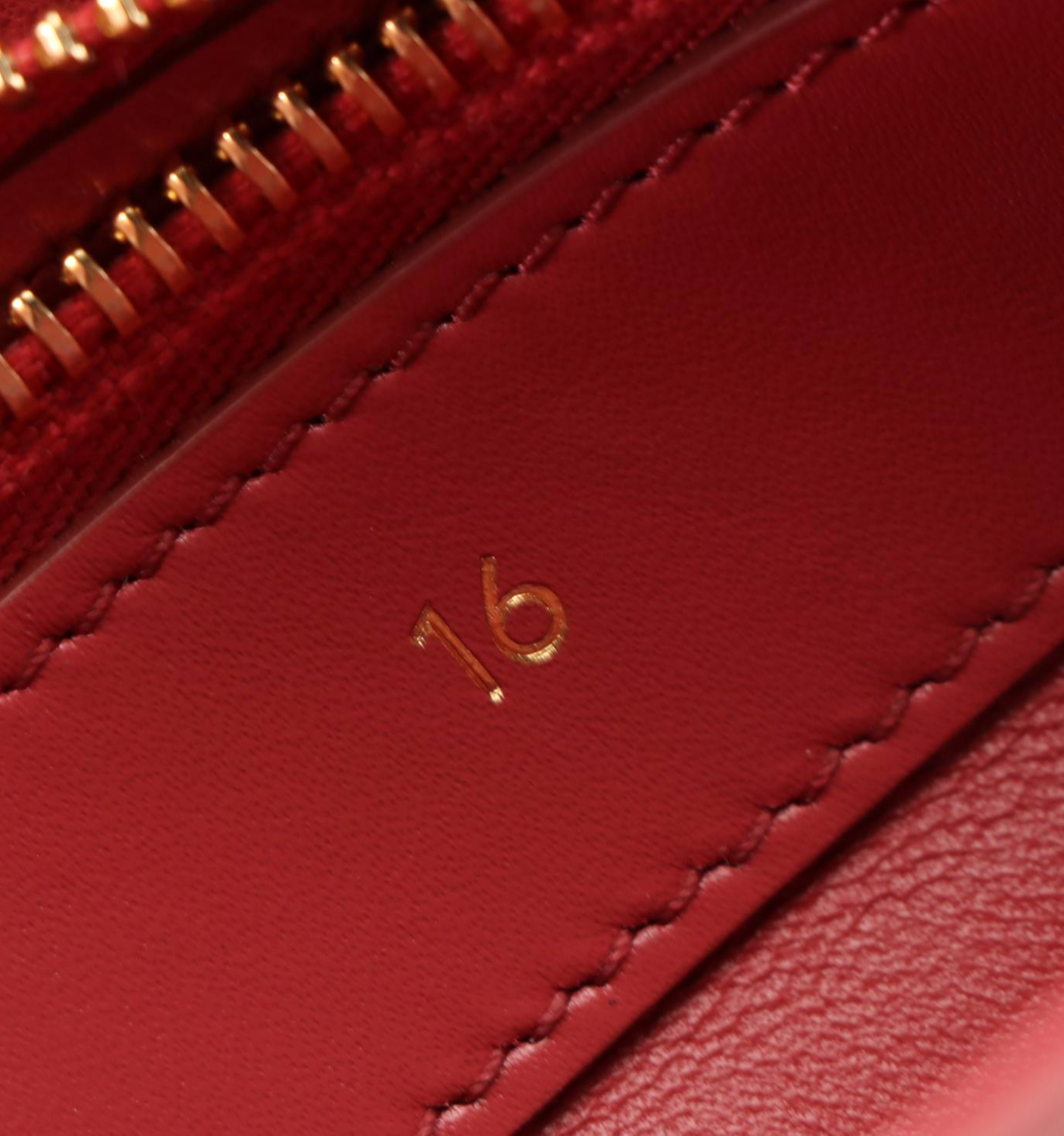 Celine Mini 16 Bag in Lipstick Satinated Calfskin