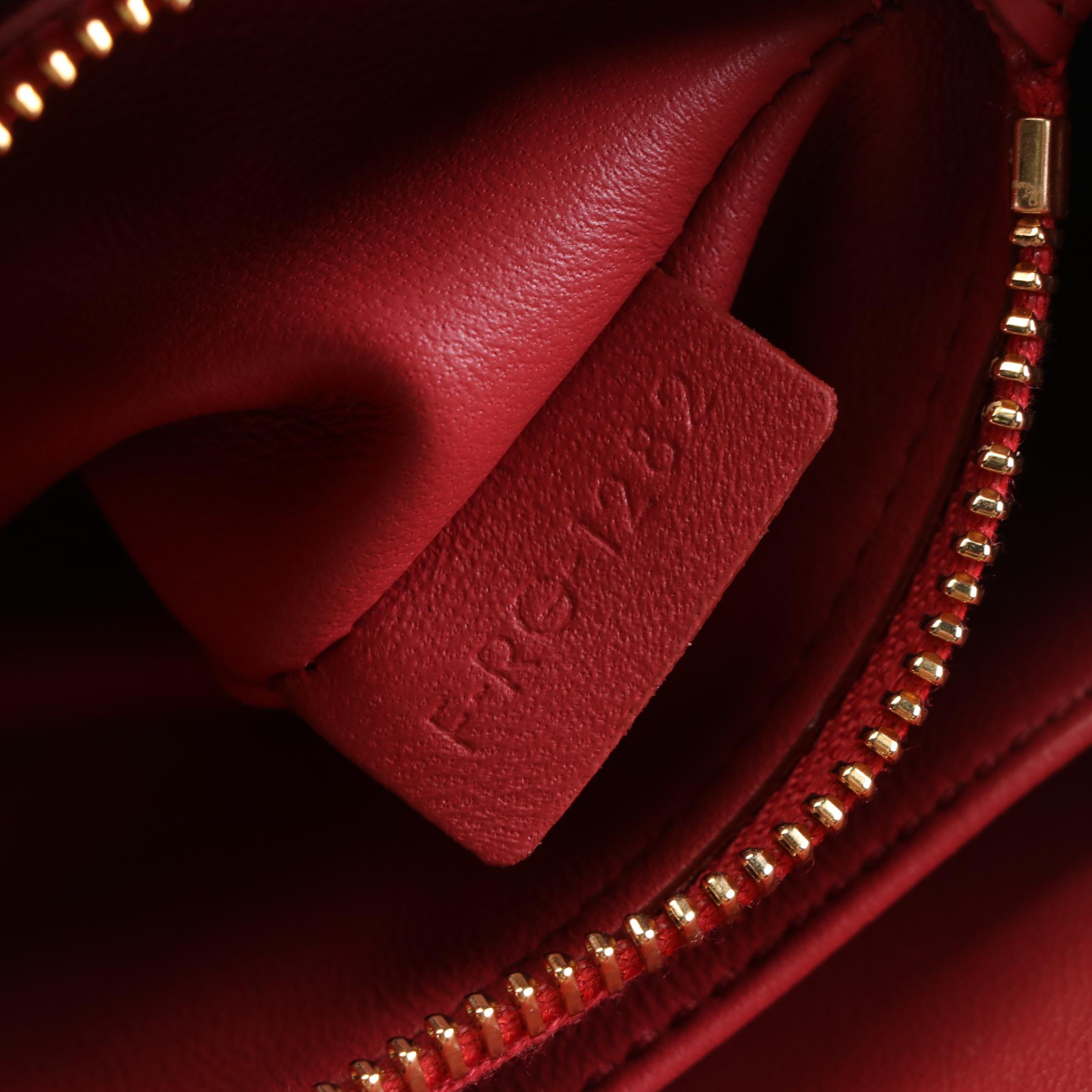 Celine Mini 16 Bag in Lipstick Satinated Calfskin