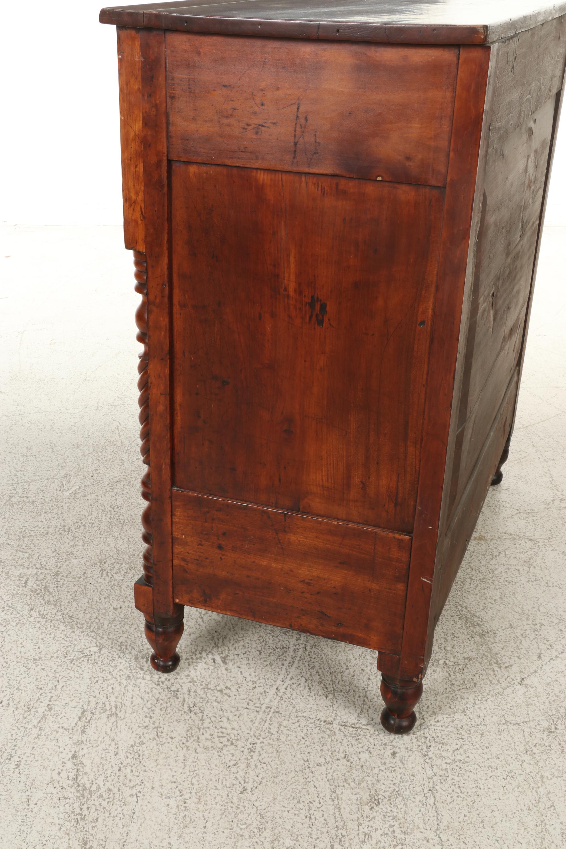 American Empire Walnut Four-Drawer Chest, Mid-19th Century