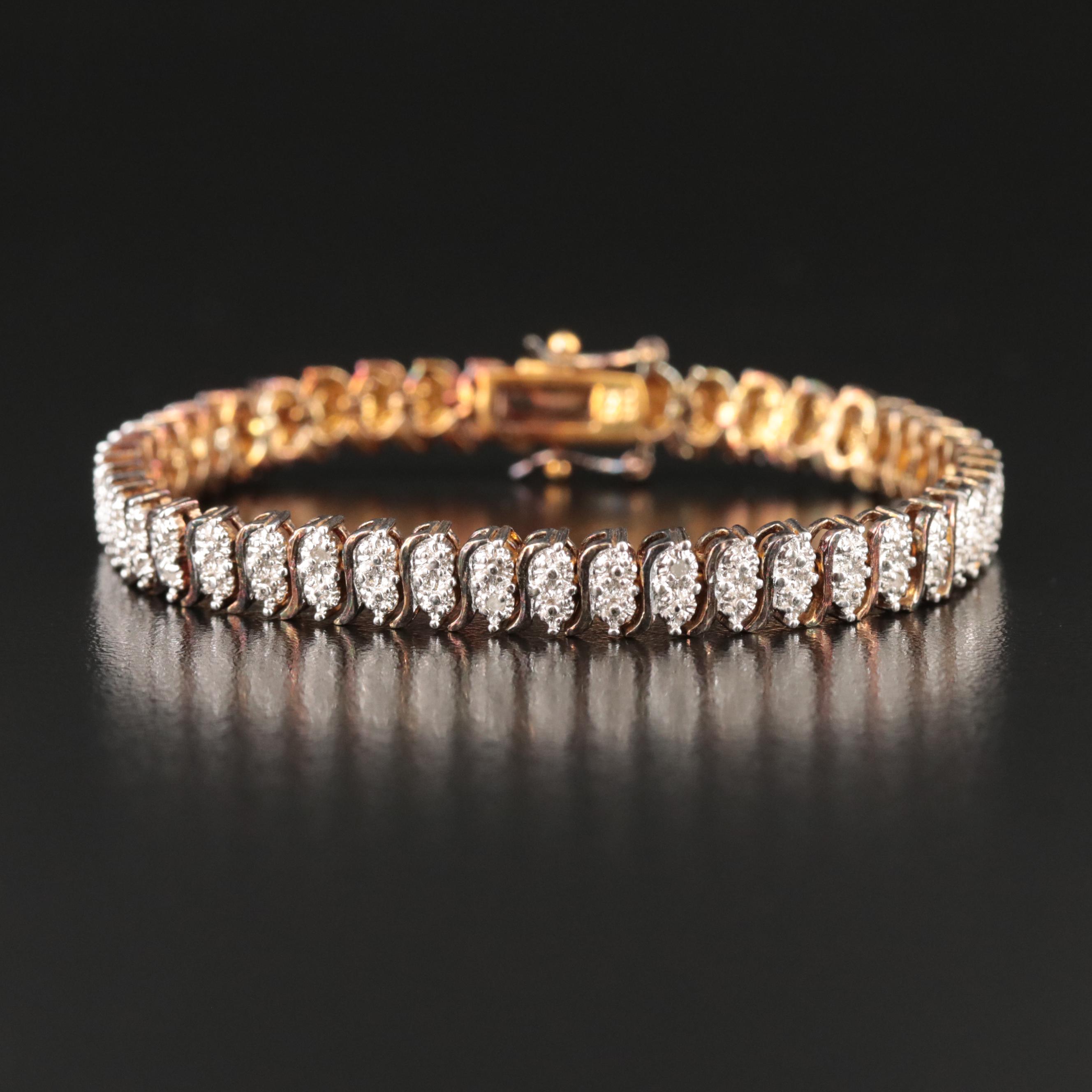 Sterling Bracelet with Diamond Accents Featured in Jewelry Assortment