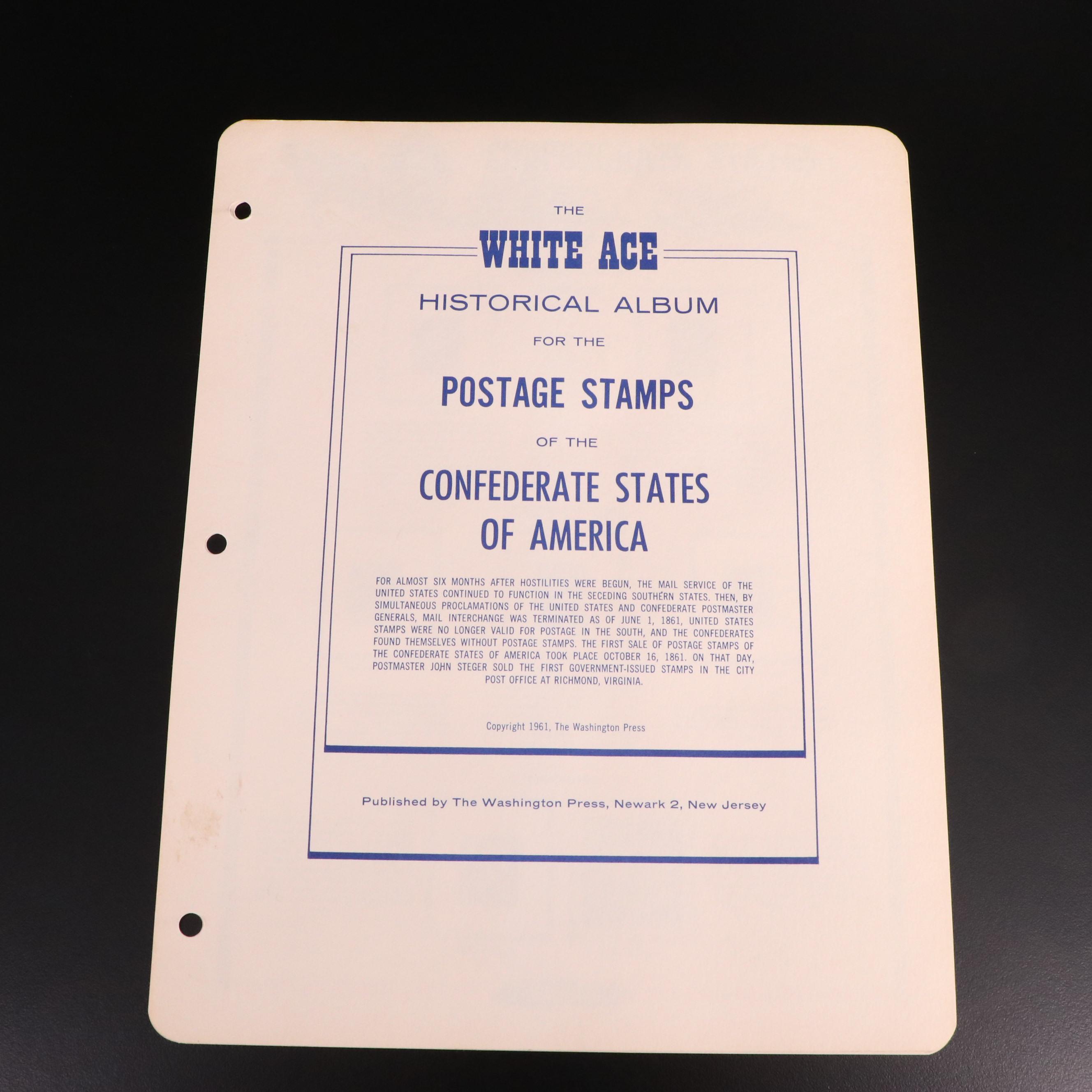 Confederate Stamp Collection with 8 Stamps