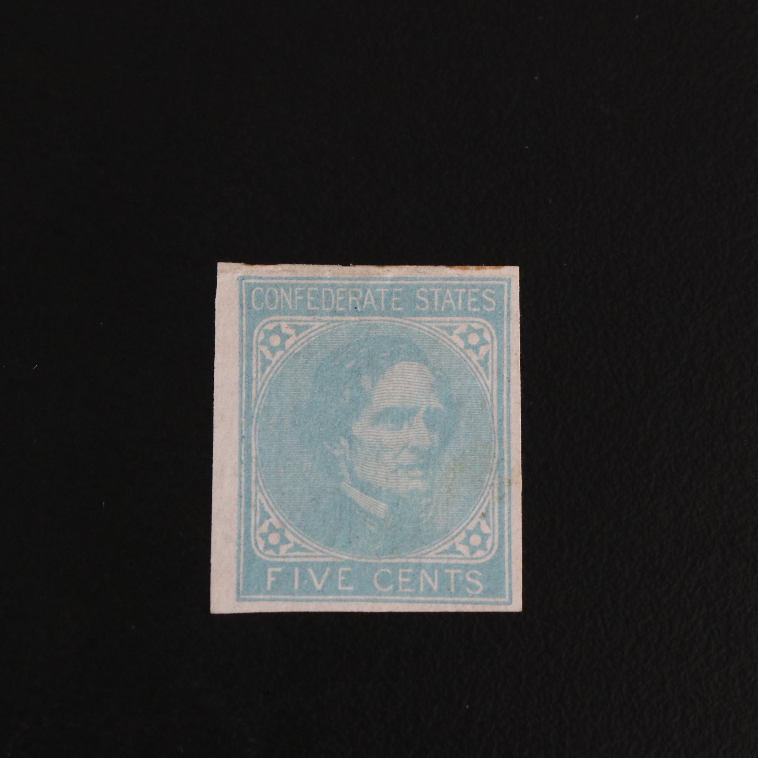 Confederate Stamp Collection with 8 Stamps