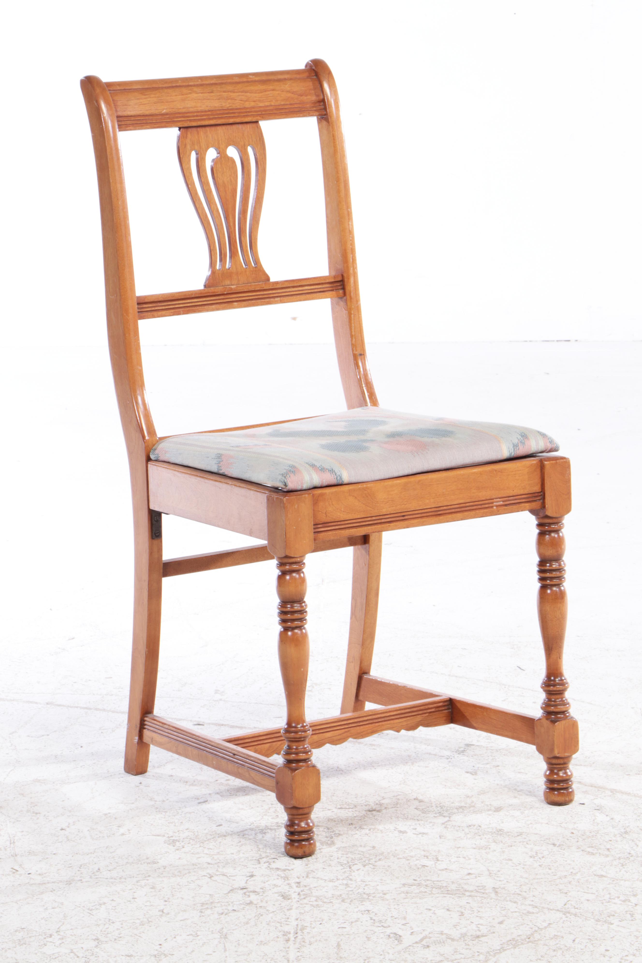 Renaissance Revival Mahogany Spinet Desk with Chair, Early 20th Century