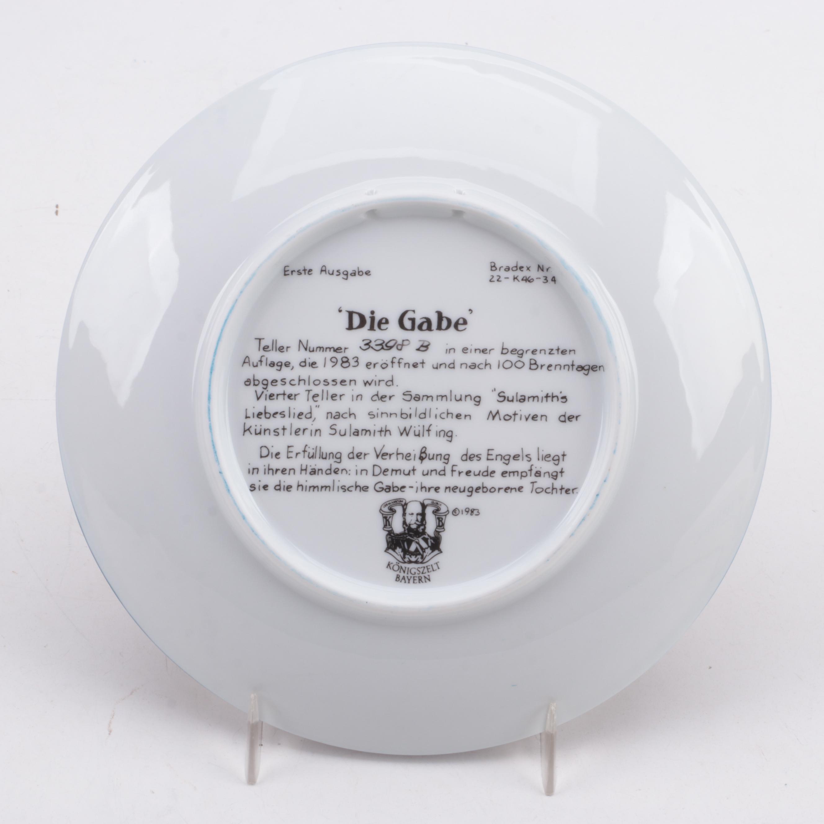 Sulamith Wülfing German Collector Plates by Königszelt Bayern, 1980s