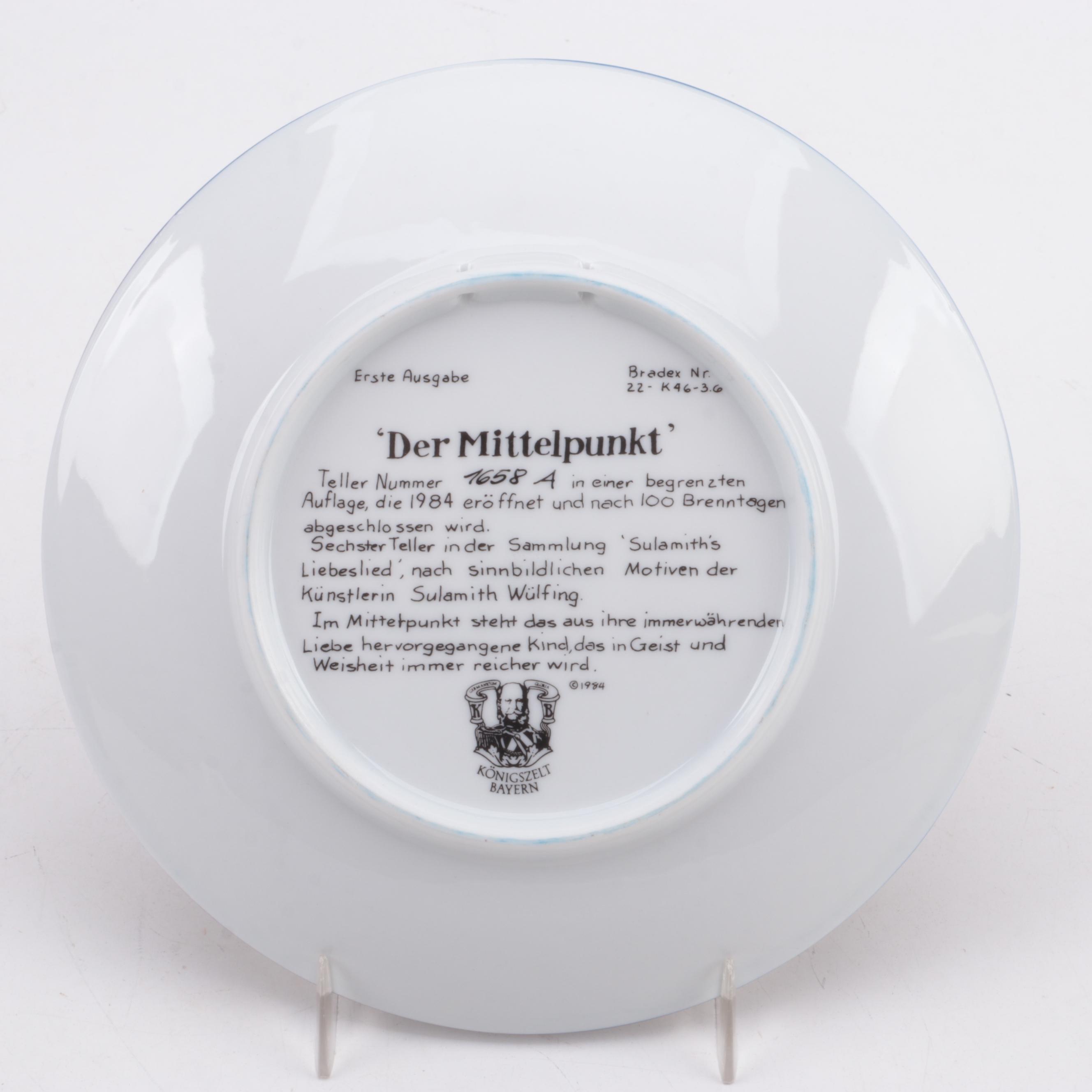 Sulamith Wülfing German Collector Plates by Königszelt Bayern, 1980s