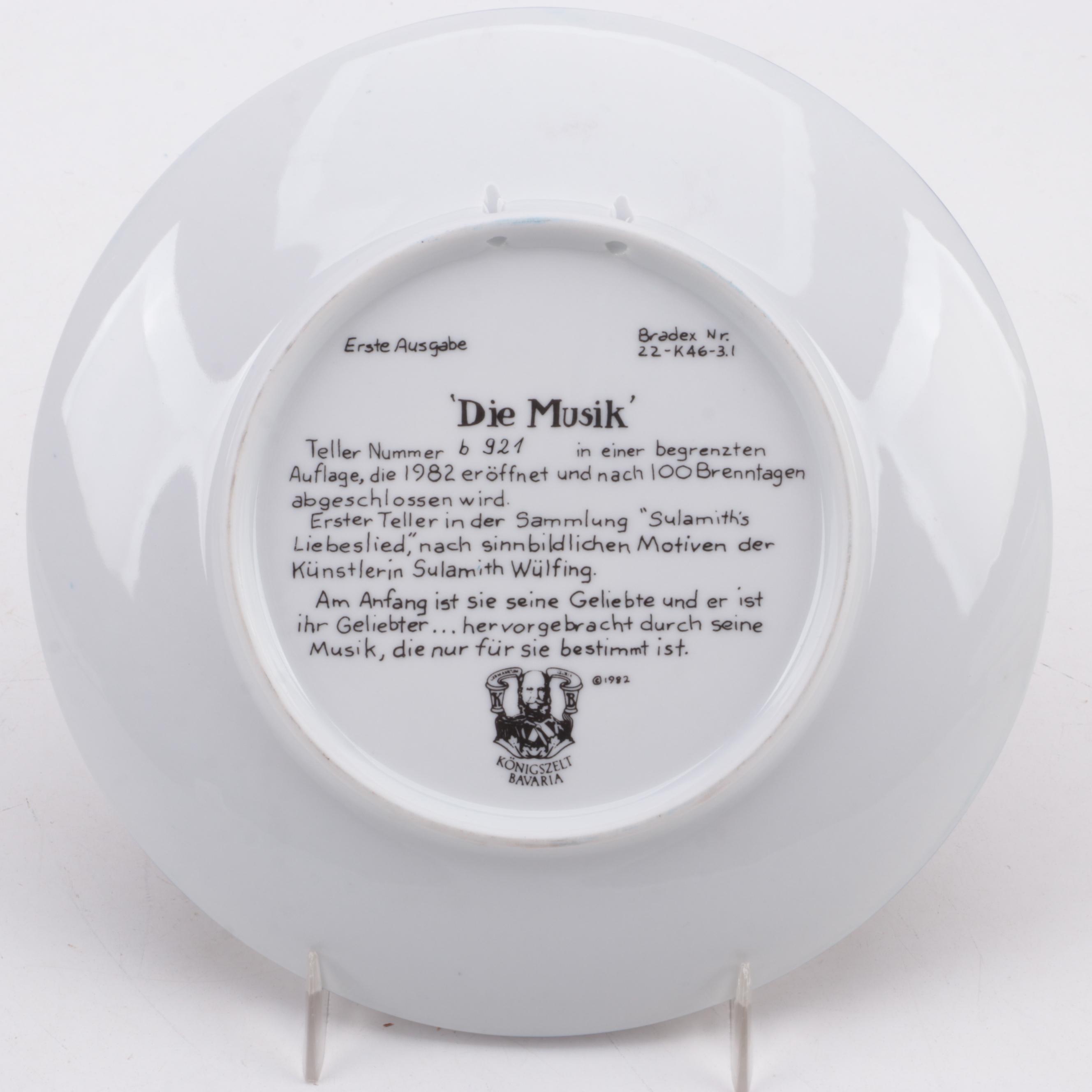 Sulamith Wülfing German Collector Plates by Königszelt Bayern, 1980s