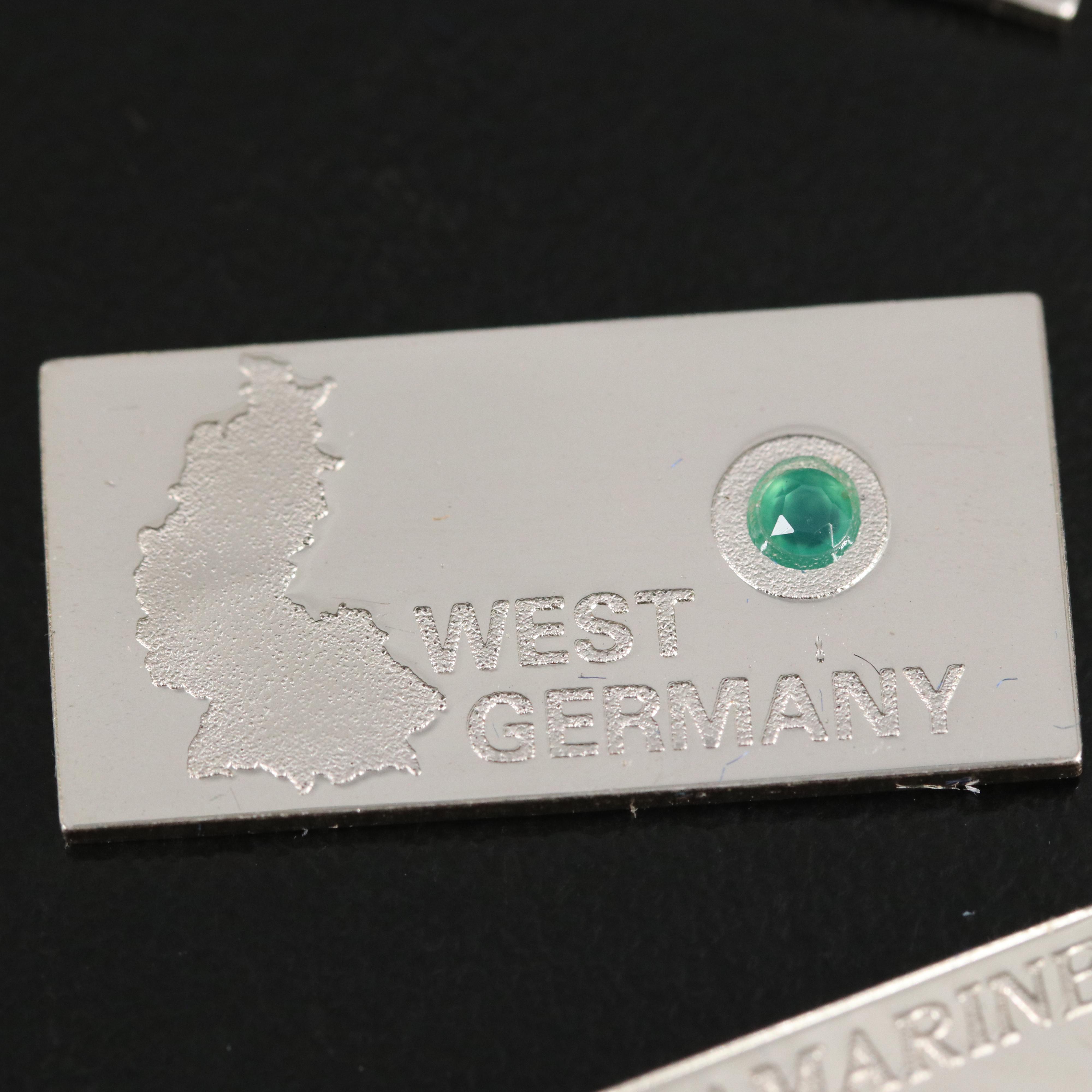 Franklin Mint Sterling "Gemstones of The World" Ingots