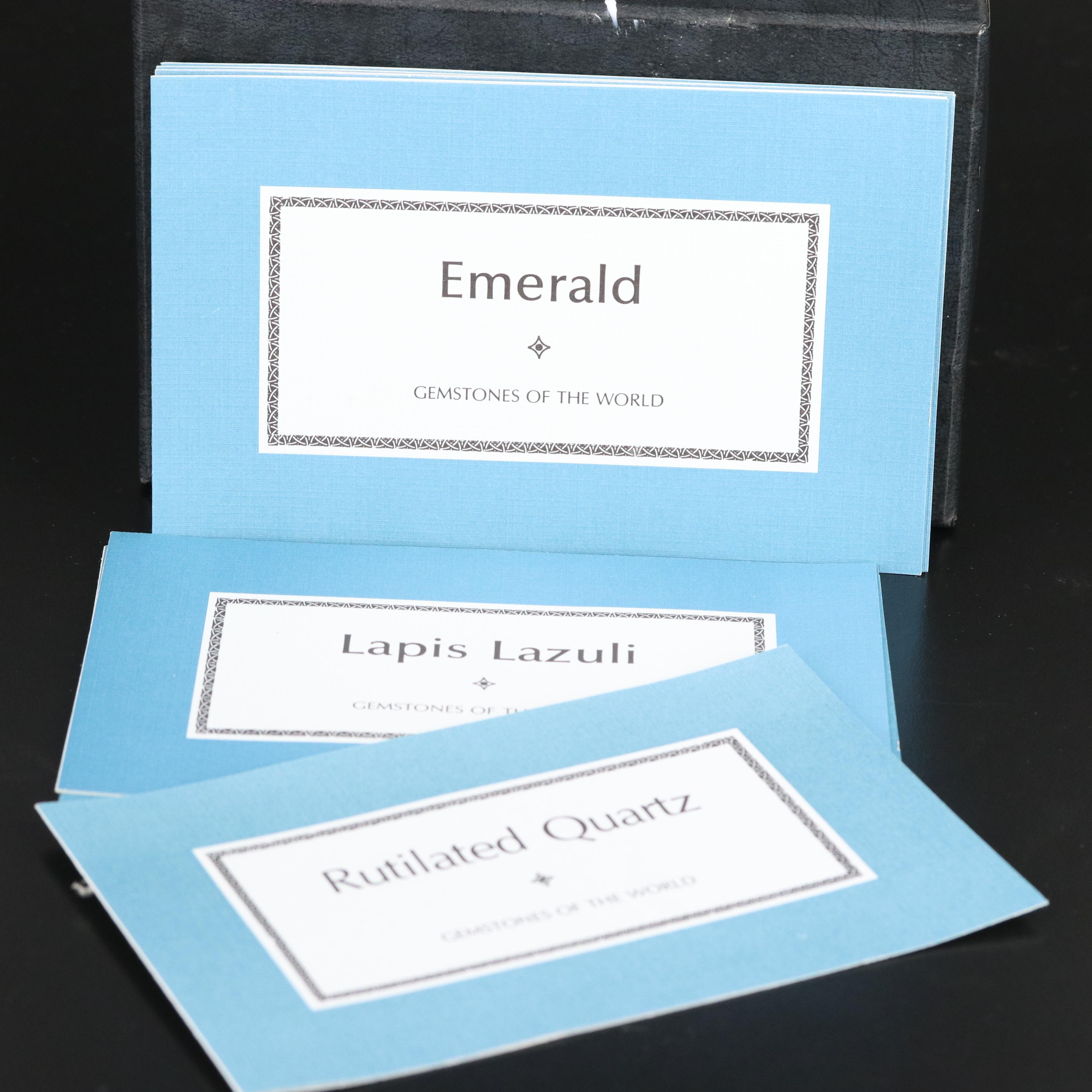 Franklin Mint Sterling "Gemstones of The World" Ingots