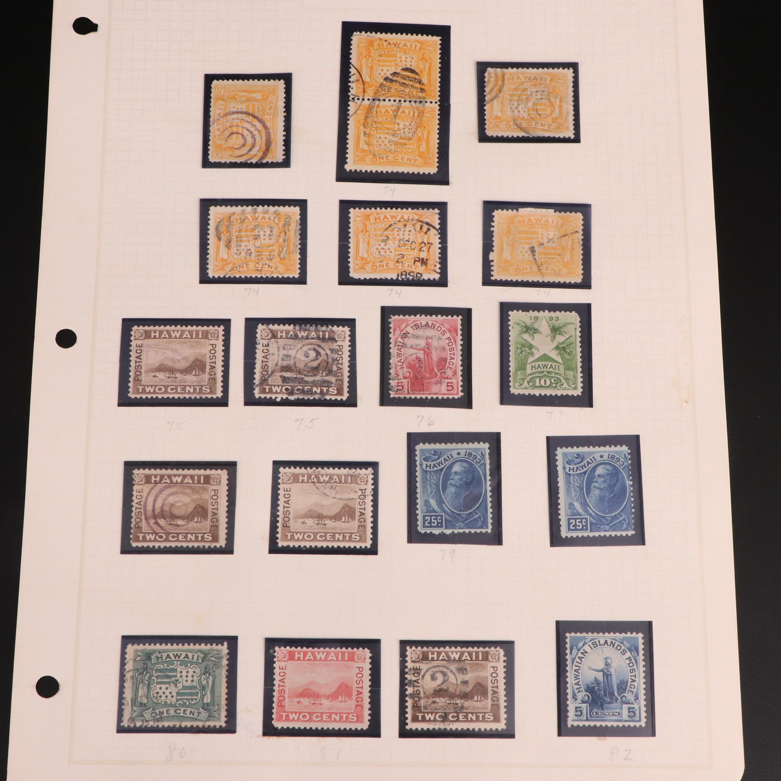 Extensive Hawaiian Stamp Collection