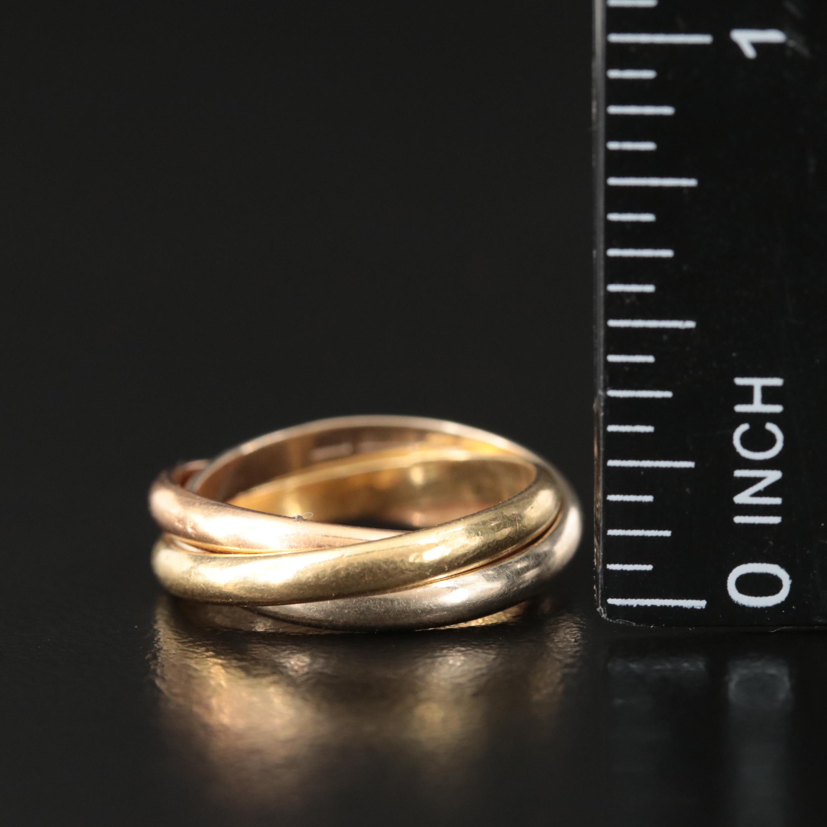 18K Tri-Color Rolling Ring