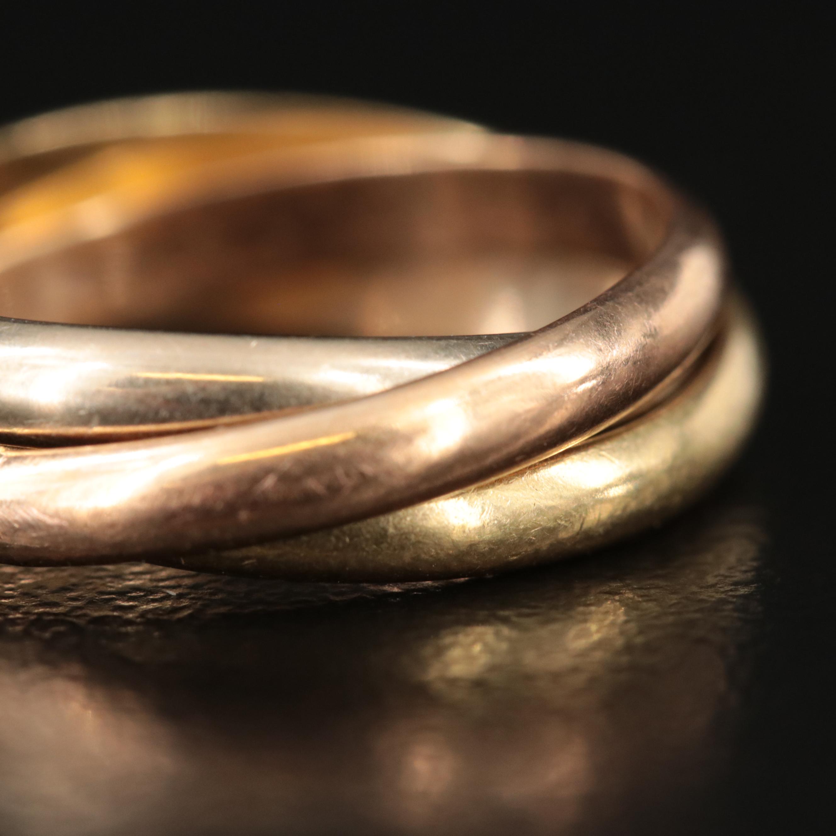 18K Tri-Color Rolling Ring