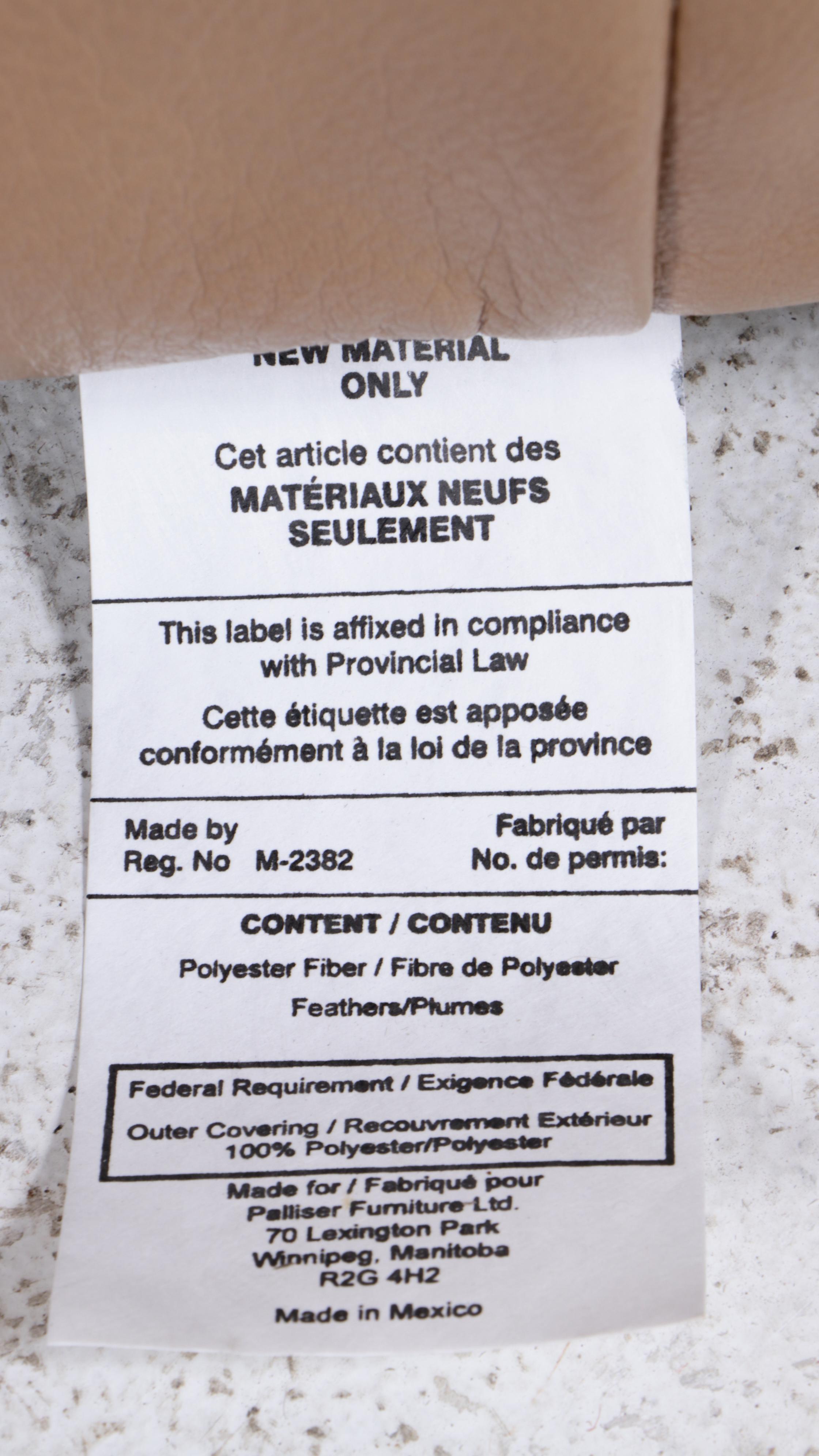 Five-Piece Palliser Furniture "Cortez" Leather Sectional Sofa