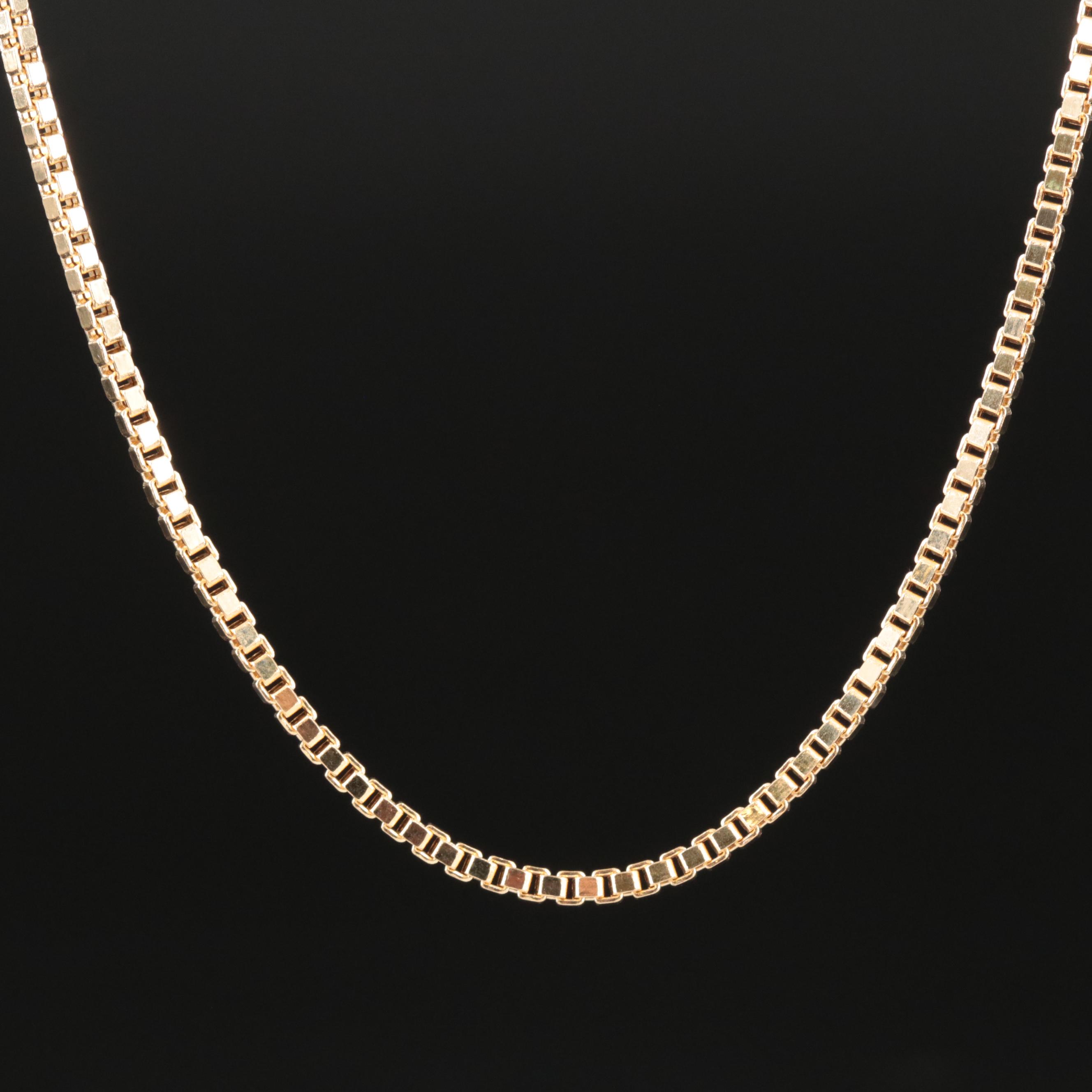 Italian 18K Box Chain Necklace