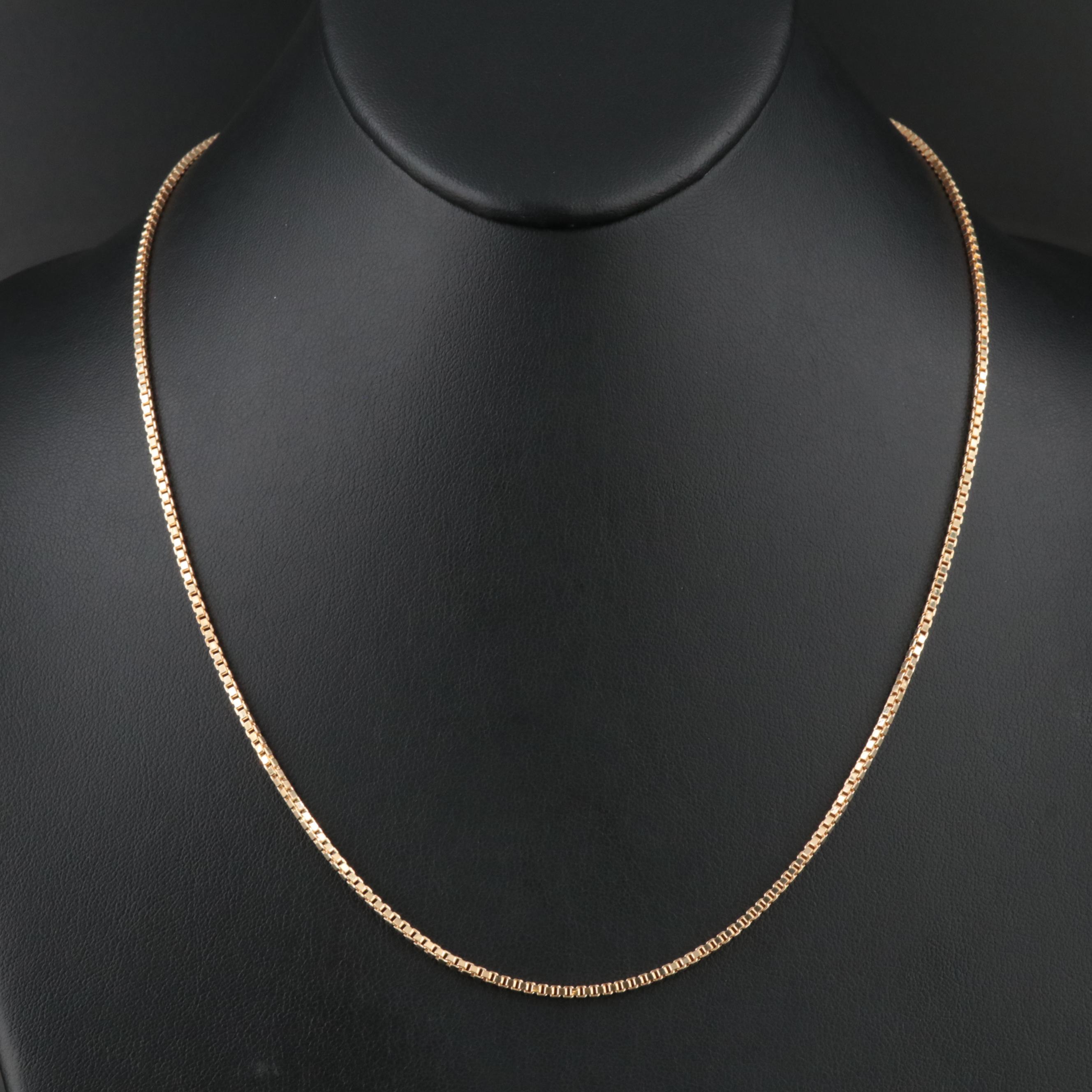 Italian 18K Box Chain Necklace