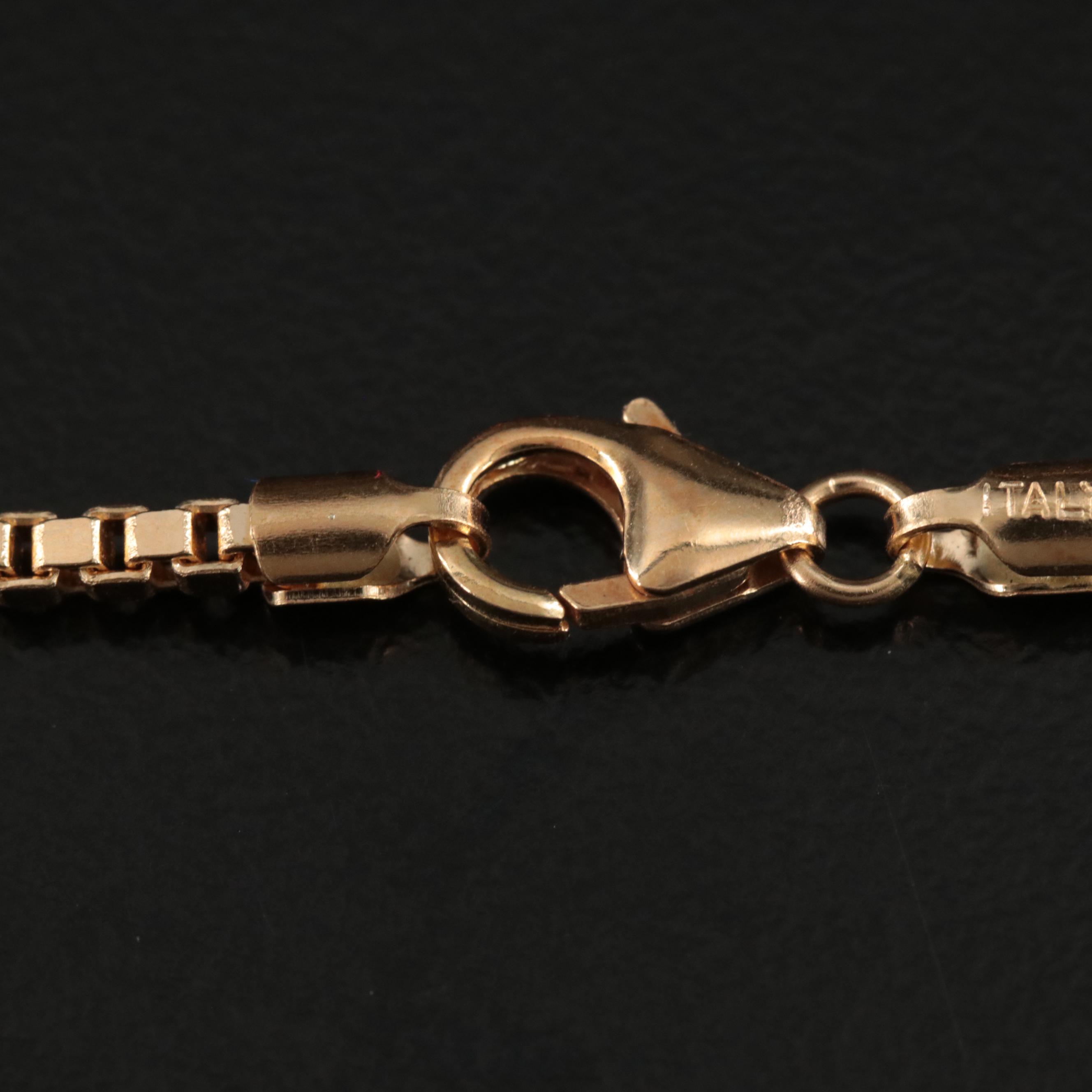 Italian 18K Box Chain Necklace
