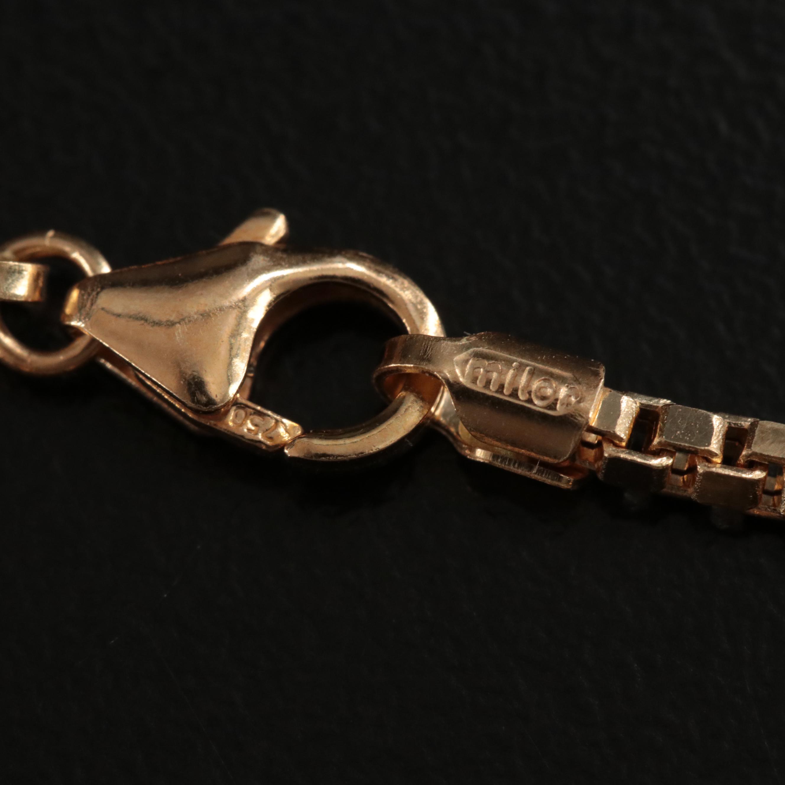 Italian 18K Box Chain Necklace