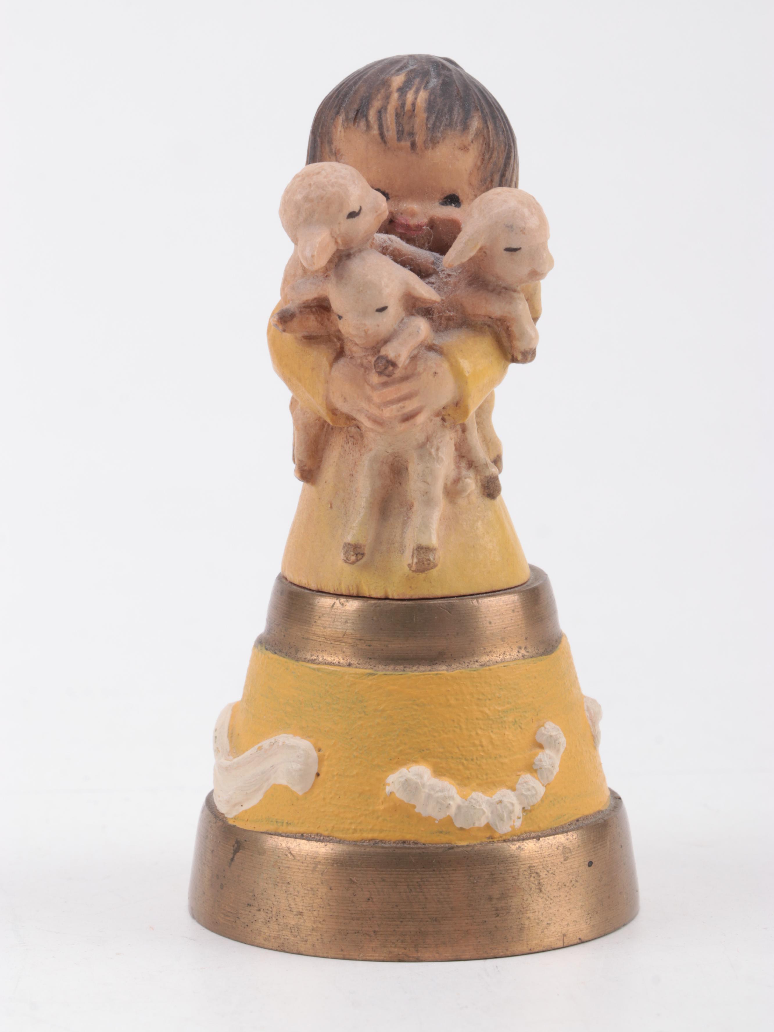 Royal Haeger Ceramic Vase with Ferrandiz "Spring Arrivals" Brass Bell and More