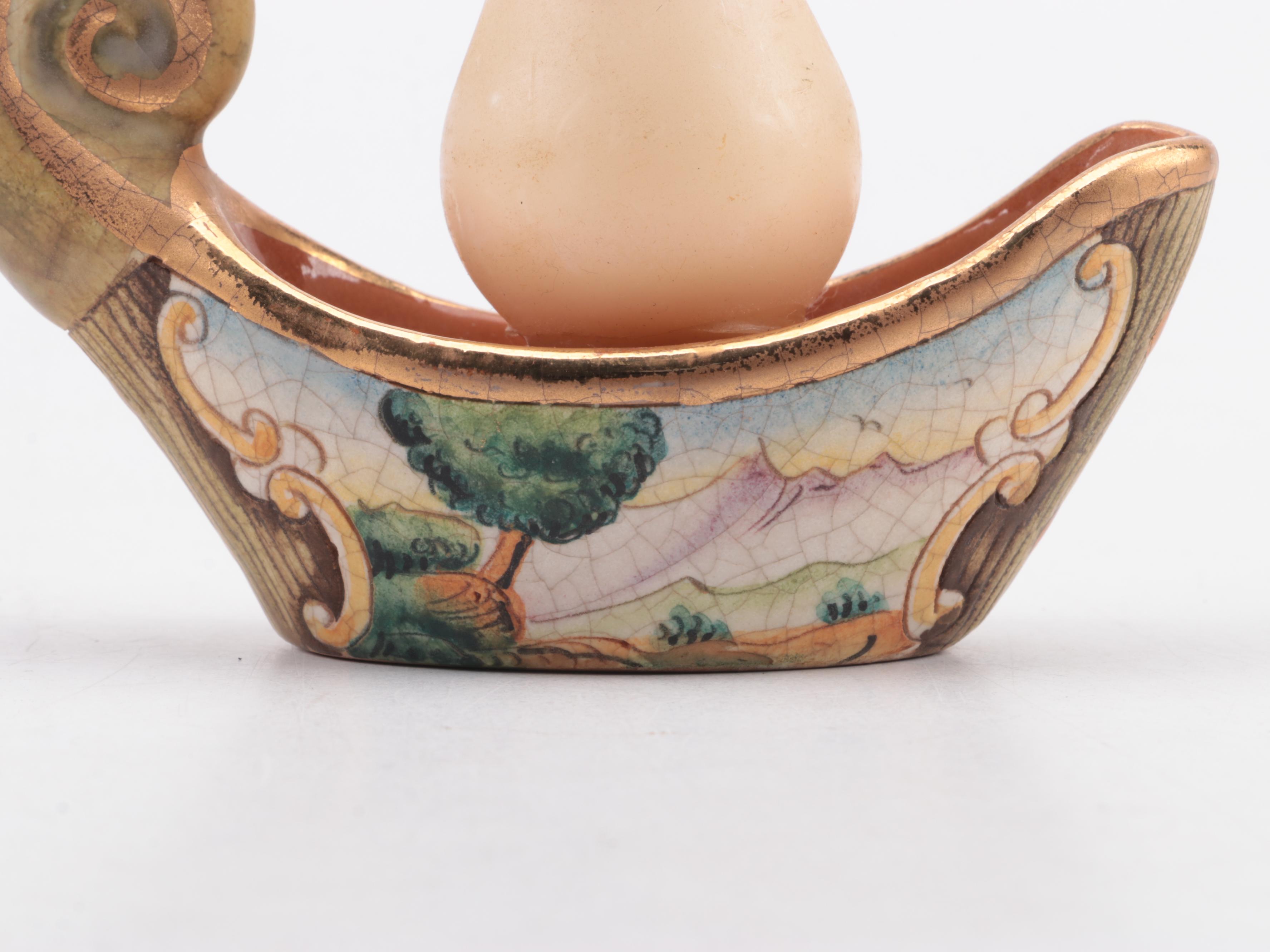 Royal Haeger Ceramic Vase with Ferrandiz "Spring Arrivals" Brass Bell and More