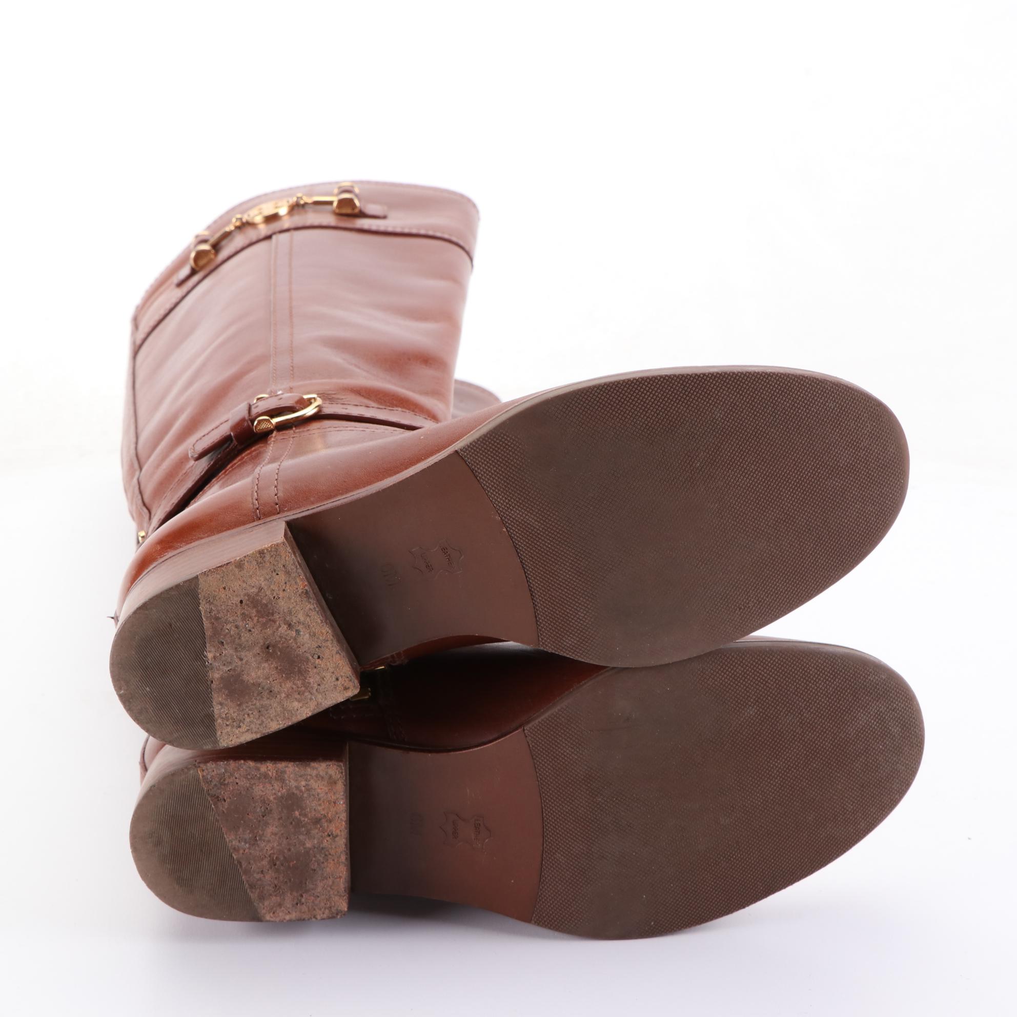 Tory Burch Suede Knee High Boots and Leather Riding Boots