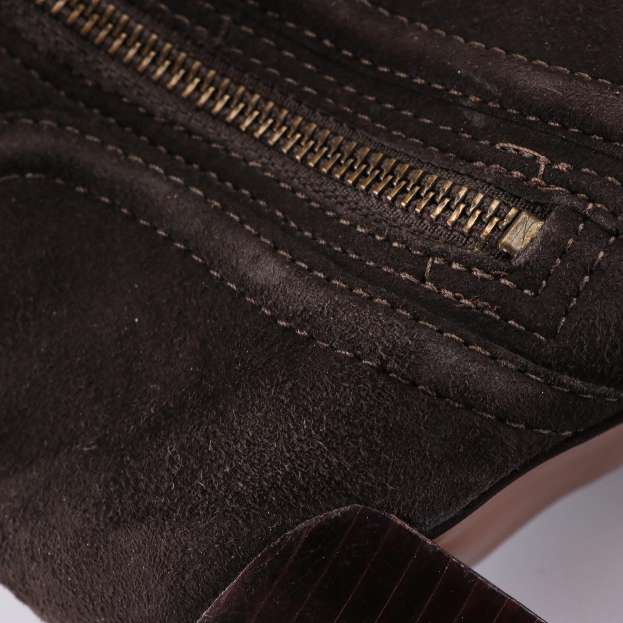 Tory Burch Suede Knee High Boots and Leather Riding Boots