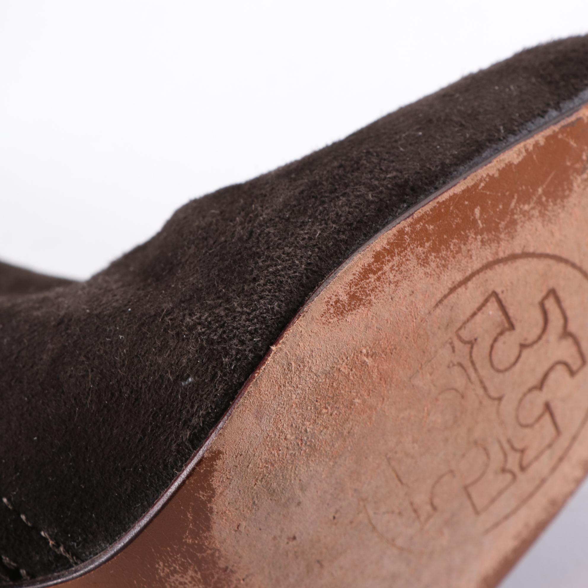 Tory Burch Suede Knee High Boots and Leather Riding Boots