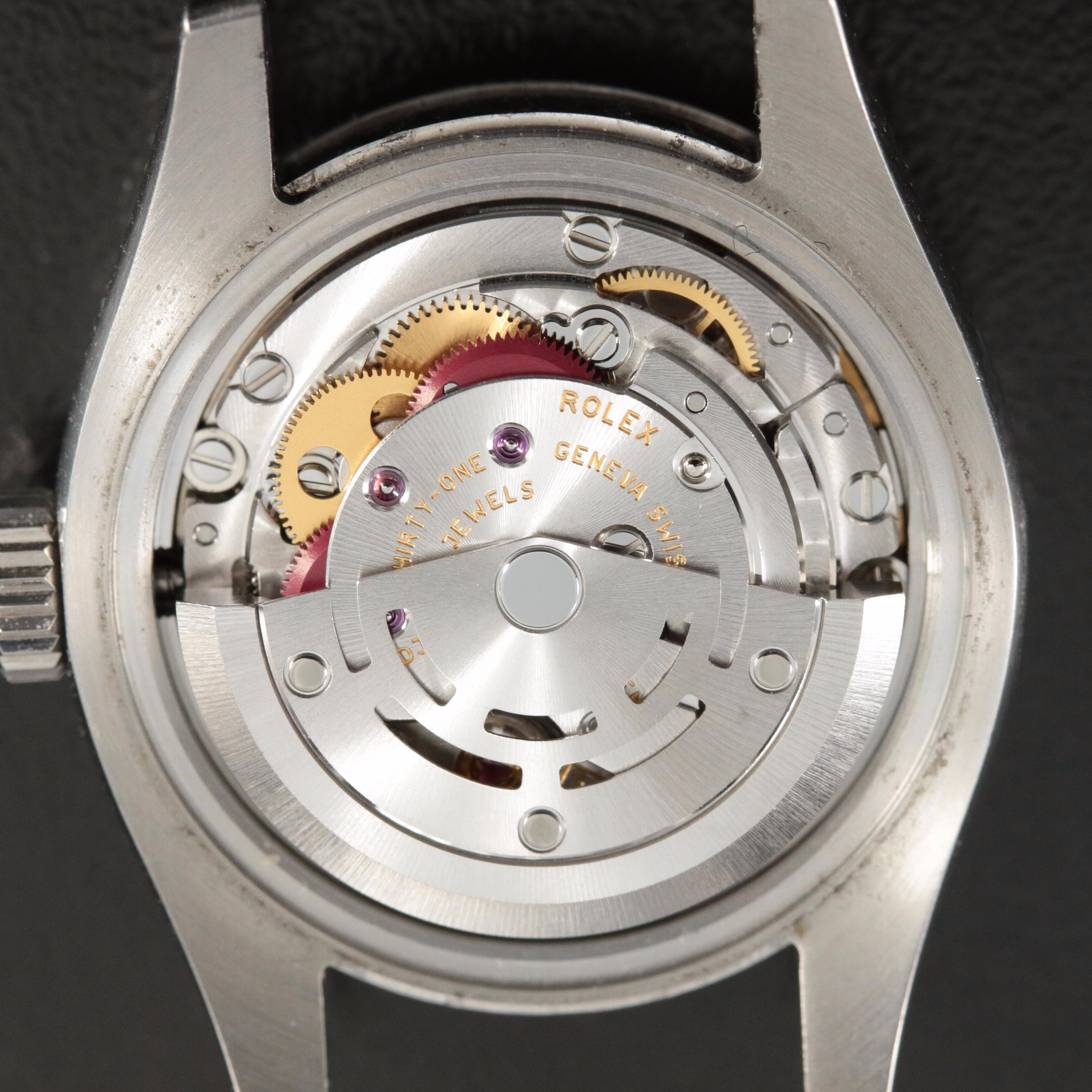 Rolex Oyster Perpetual Olive Green Dial Watch