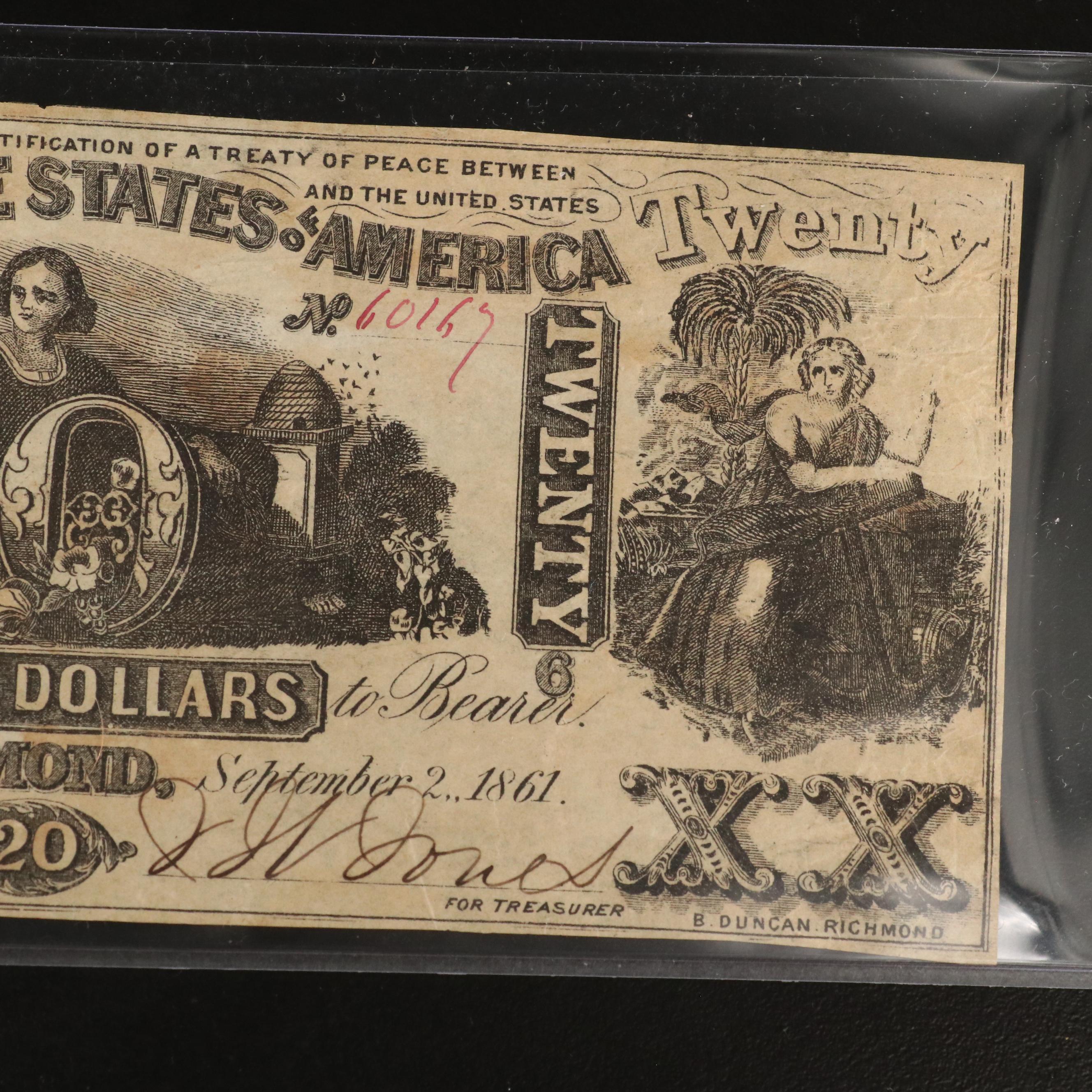 Two Confederate Currency Notes